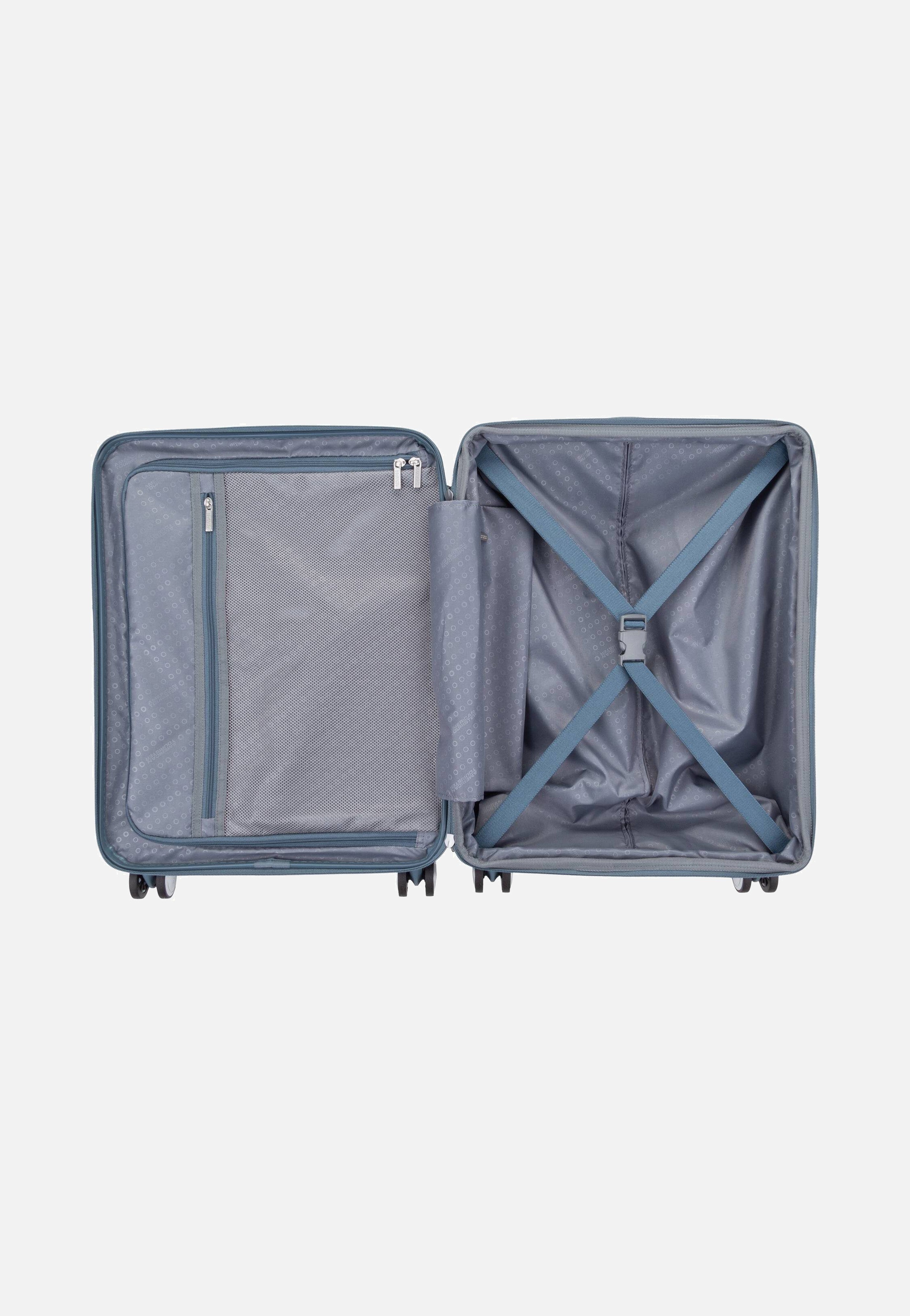 American Tourister SoundBox Spinner 55 EXP Stone Blue Koffer