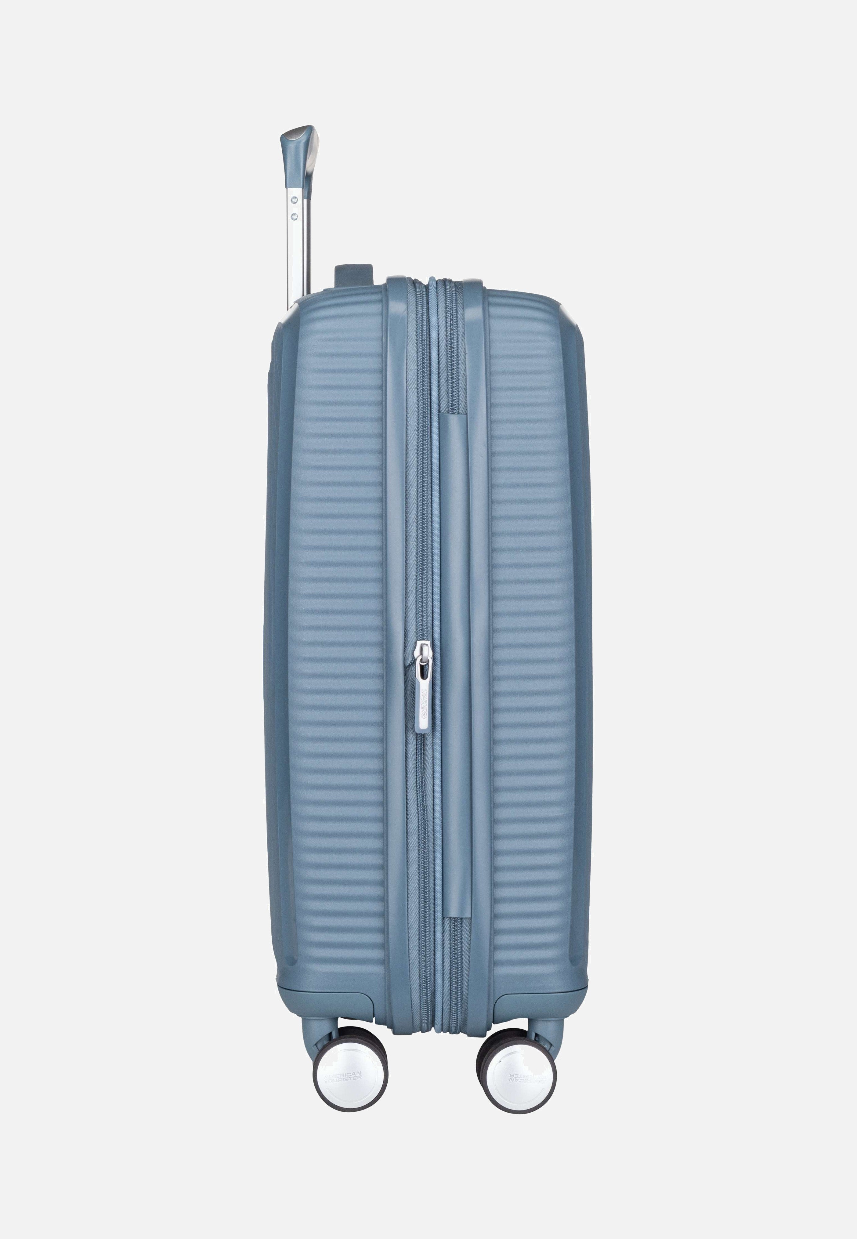American Tourister SoundBox Spinner 55 EXP Stone Blue Koffer