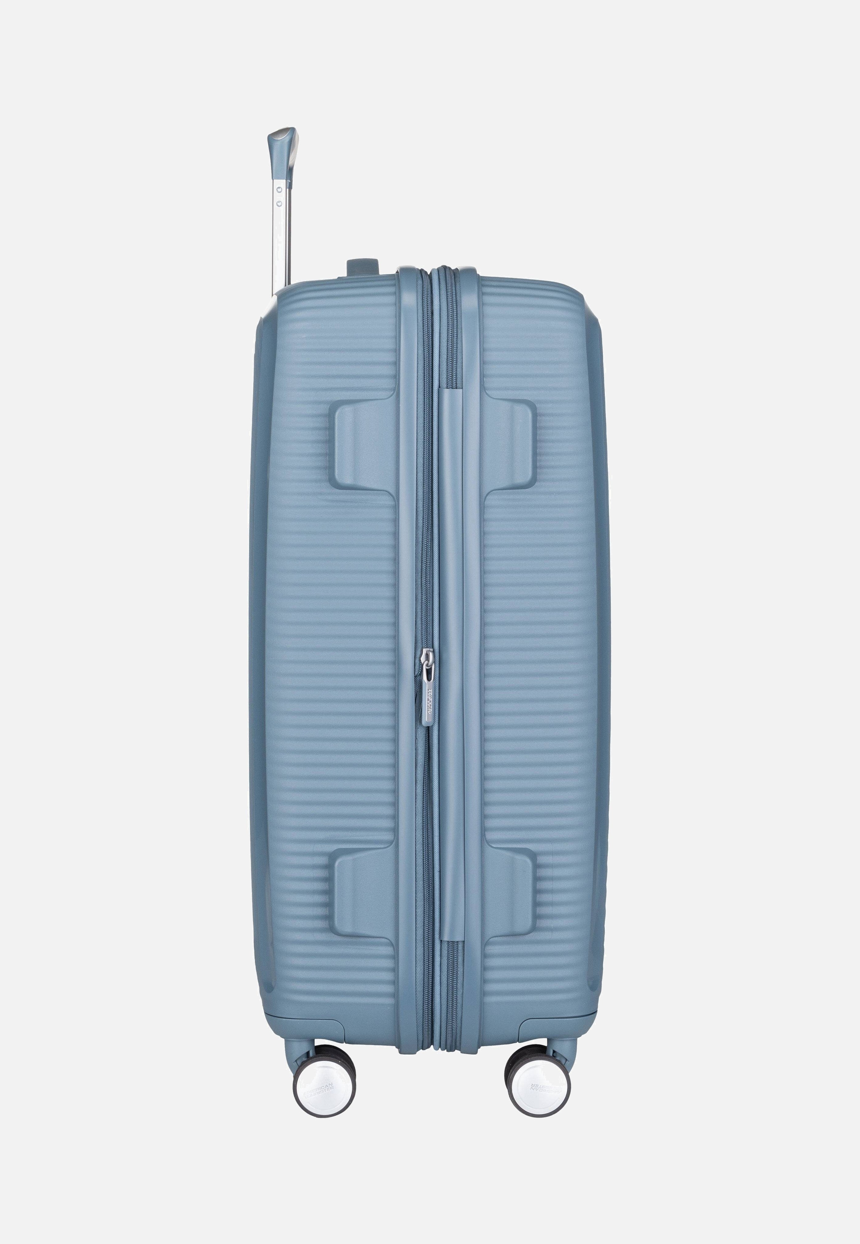 American Tourister SoundBox Spinner 67 EXP Stone Blue Koffer