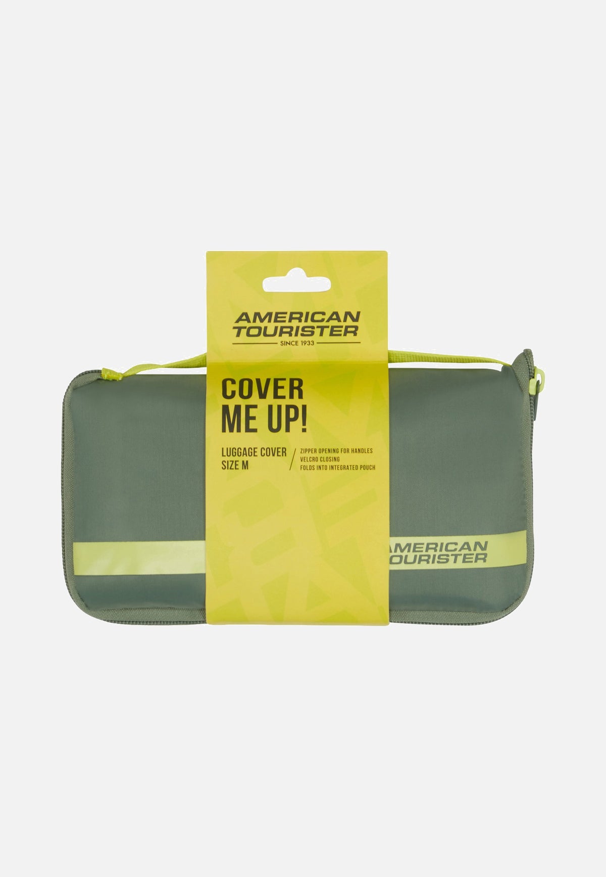 American Tourister Foldable M Olive/Lime Luggage Cover