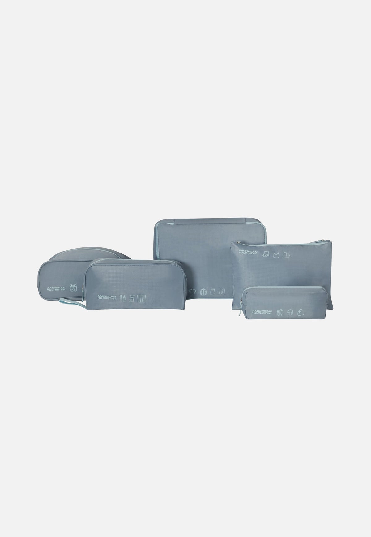 American Tourister Packing Organizers 5Pcs Stone Blue/Blue Packing Organizers