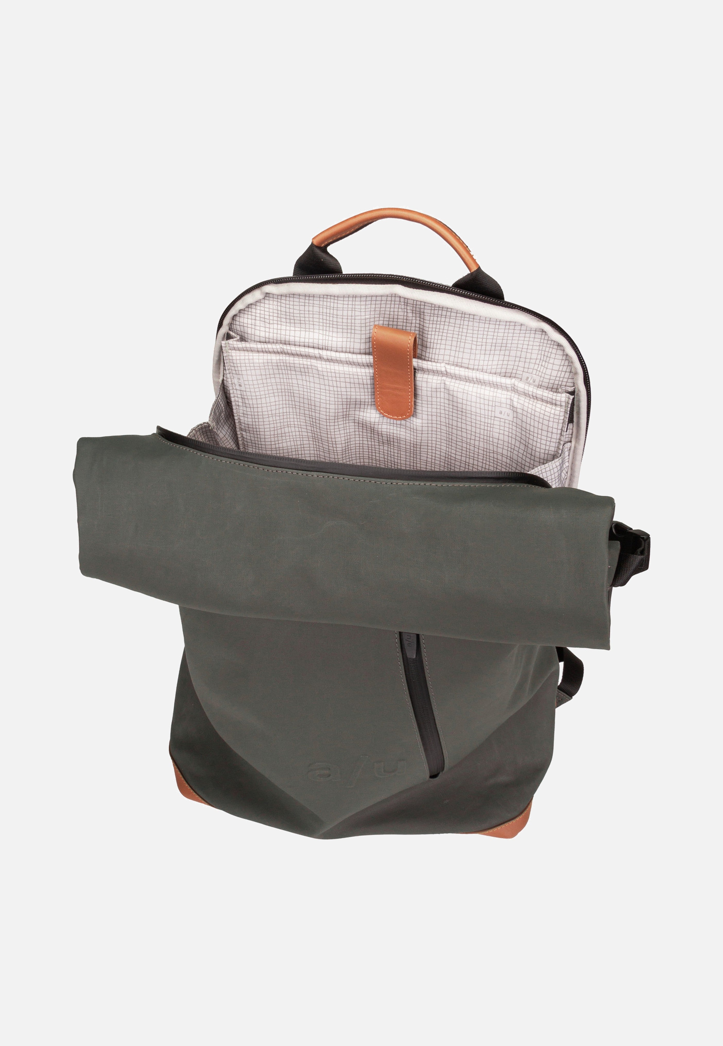 aunts & uncles Fukui Gravity Grey Rolltop Rucksack