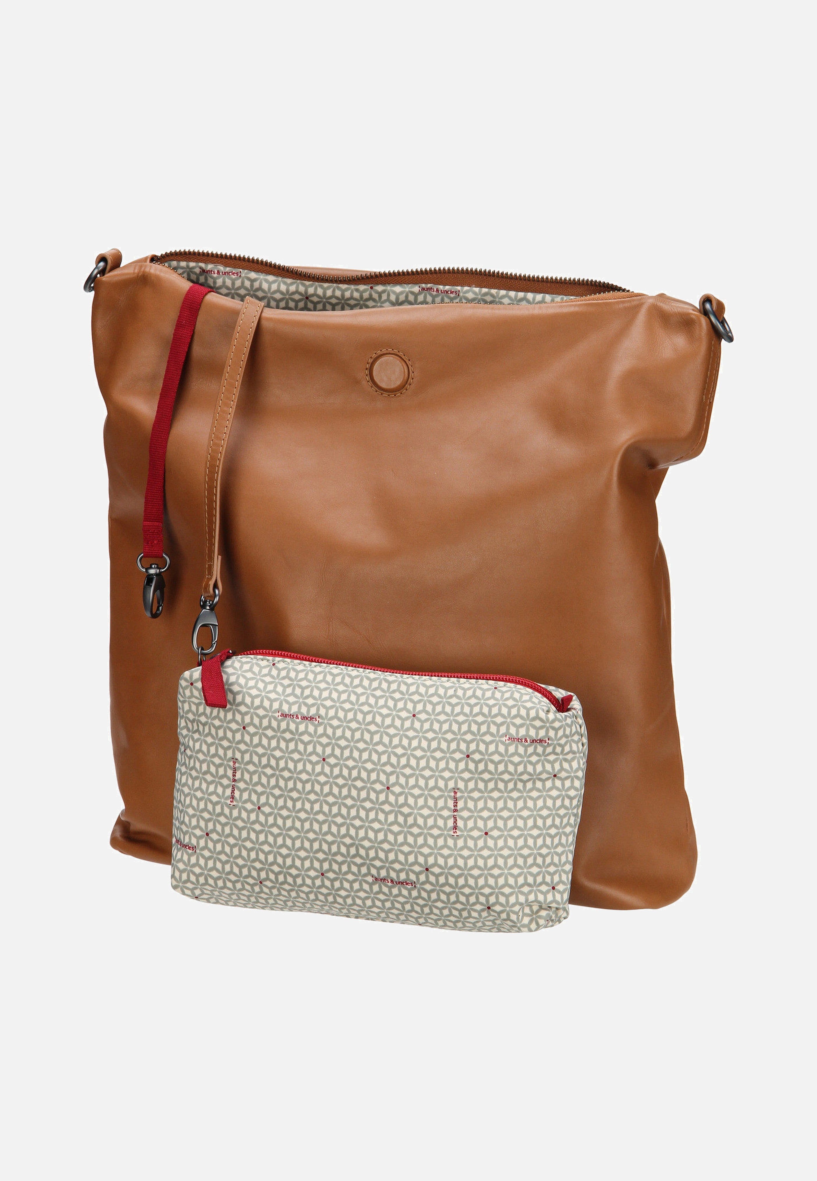 aunts & uncles Lotus Cognac Hobo Bag