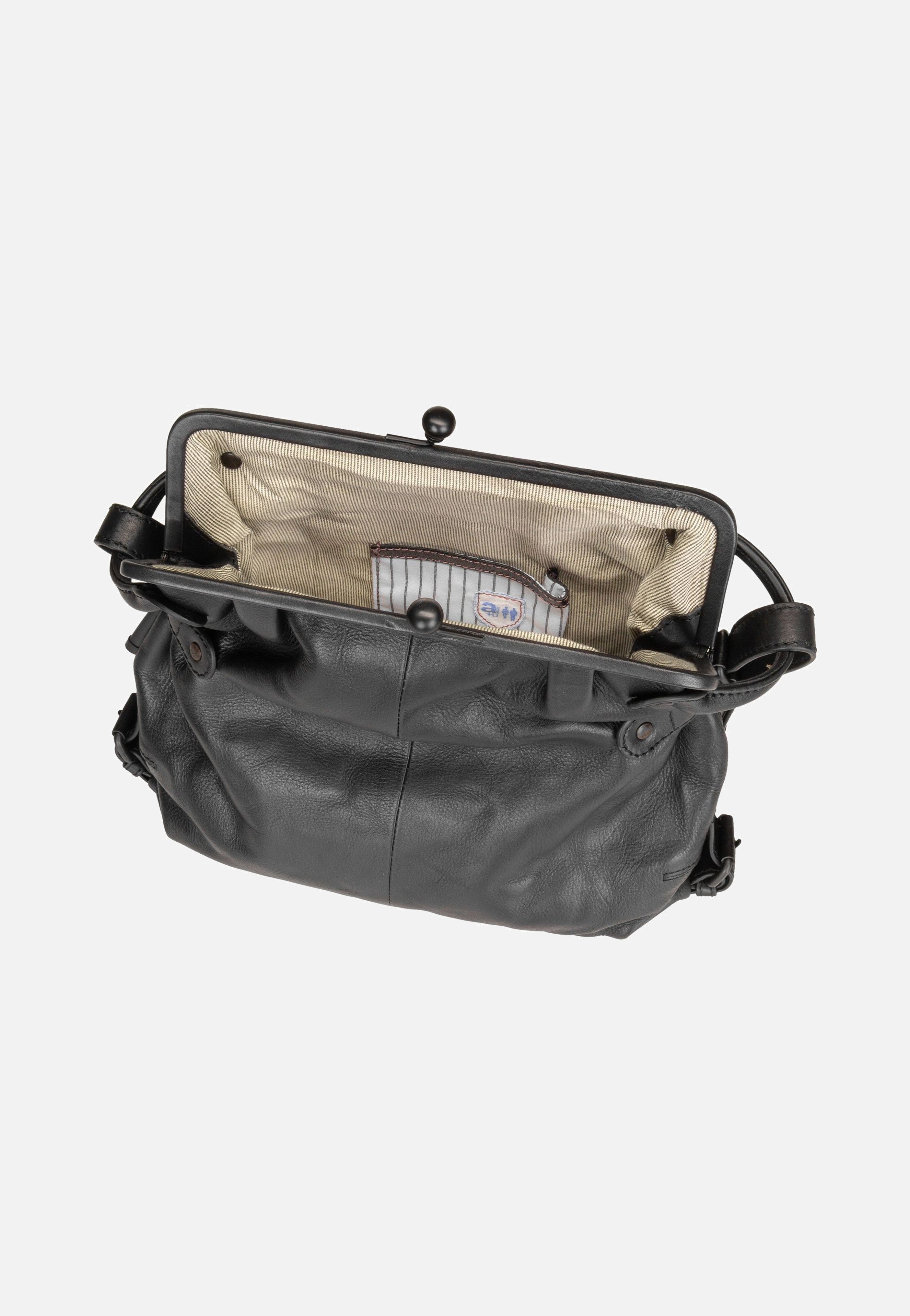 aunts & uncles Mrs. Tea Cake Black Smoke Hobo Bag
