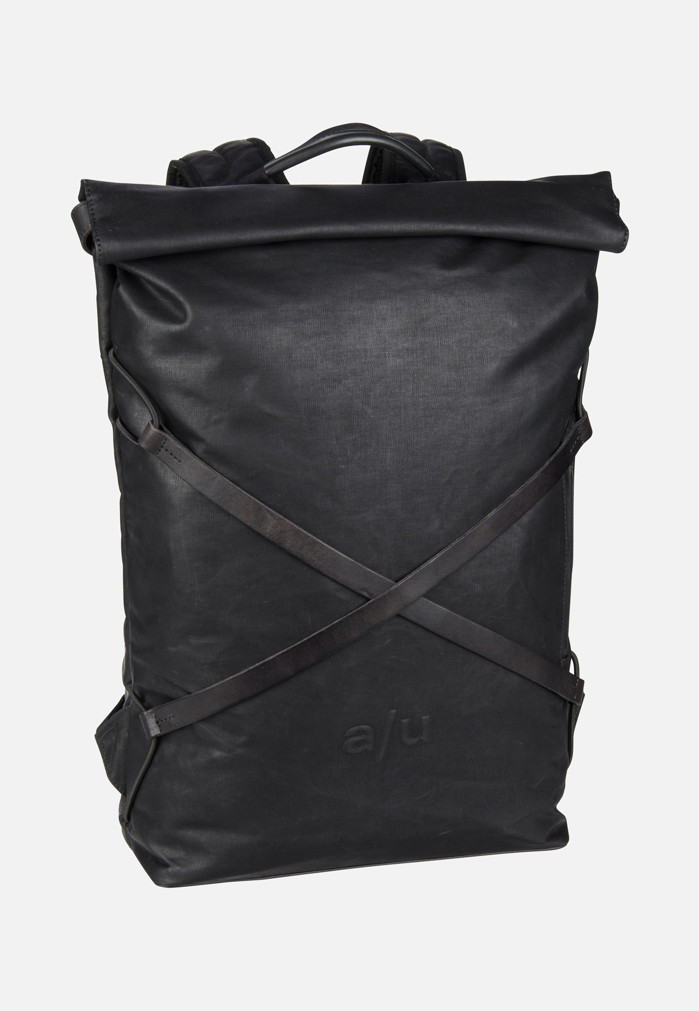 aunts & uncles Osaka Black Rolltop Rucksack