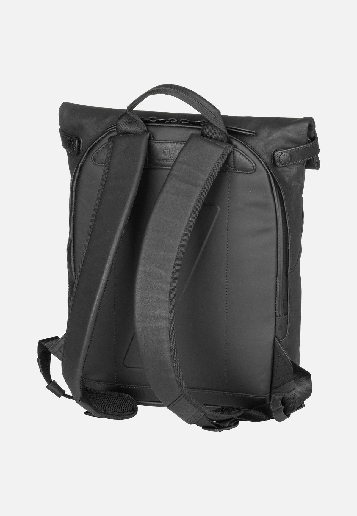 aunts & uncles Wakayama Black Rolltop Rucksack