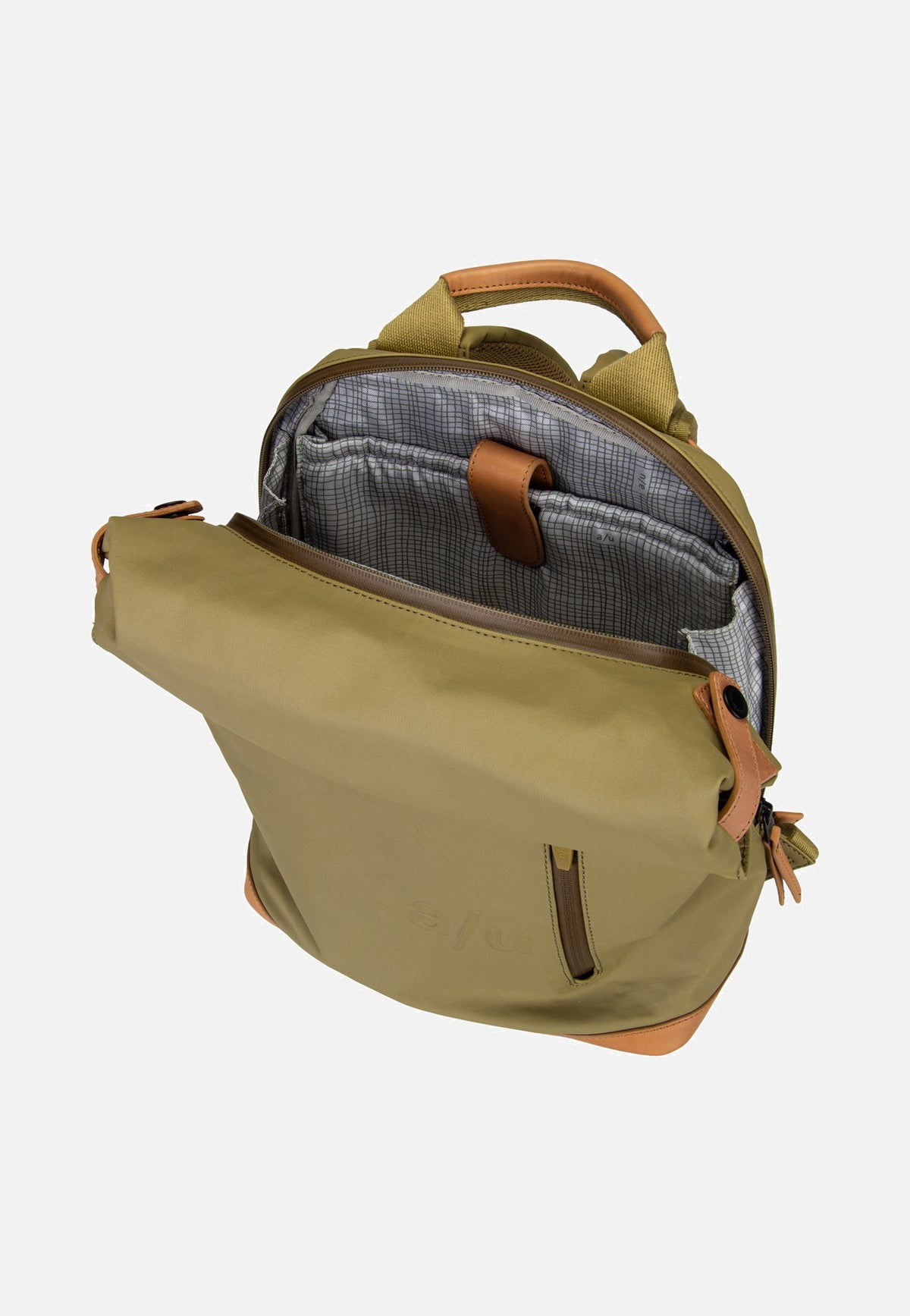 aunts & uncles Wakayama Olive Stone Rolltop Rucksack