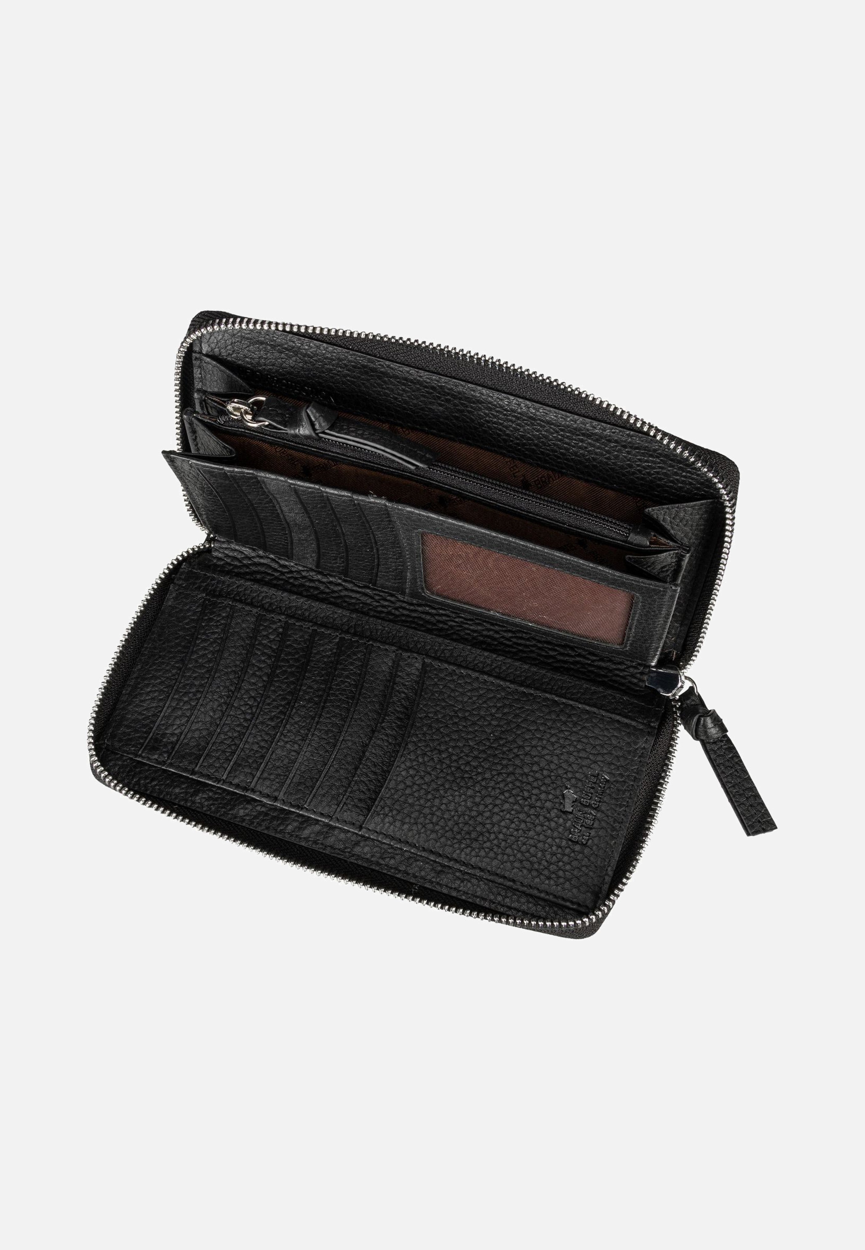 Braun Büffel Hanna Zip-Around 16Cs Schwarz Portemonnaie