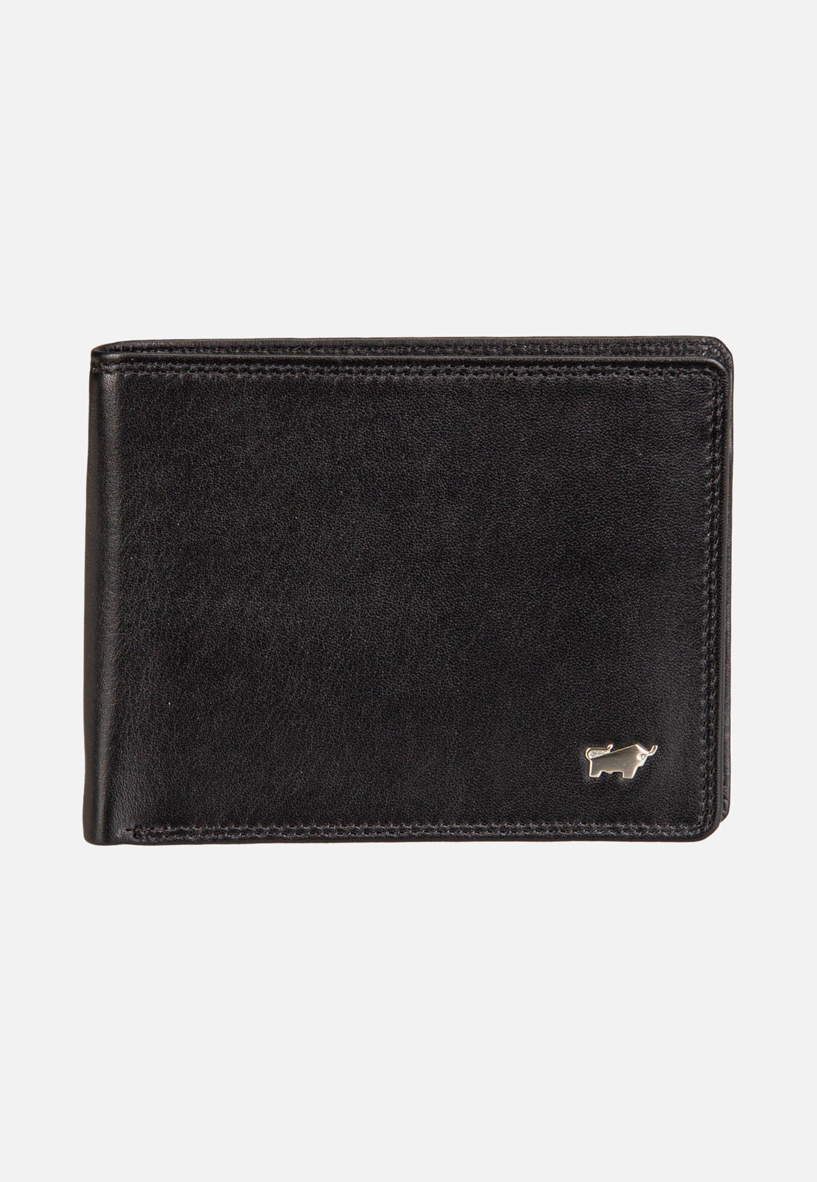 Braun Büffel Golf RFID Coin Wallet 8Cs Black Portemonnaie
