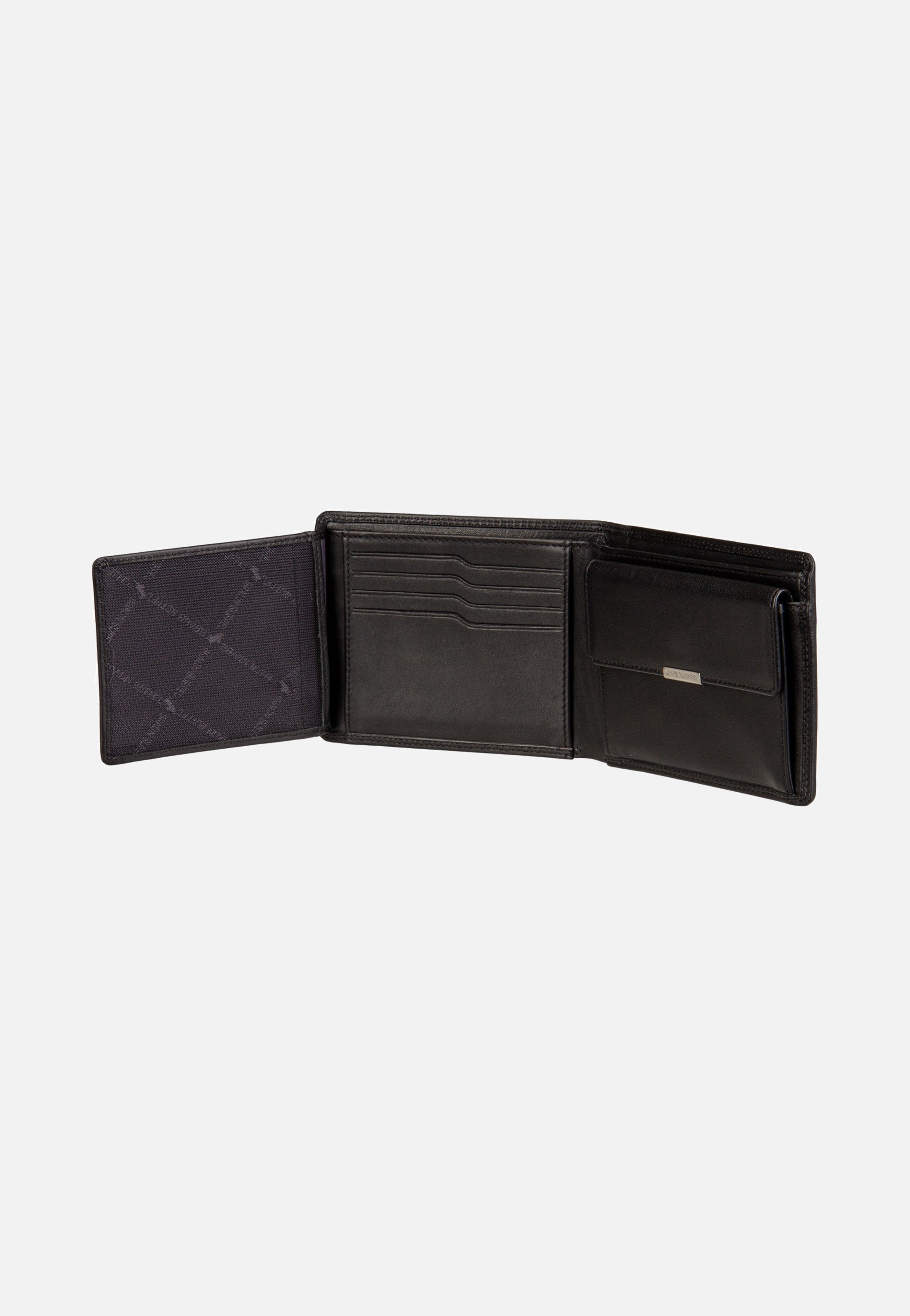 Braun Büffel Golf RFID Coin Wallet 8Cs Black Portemonnaie