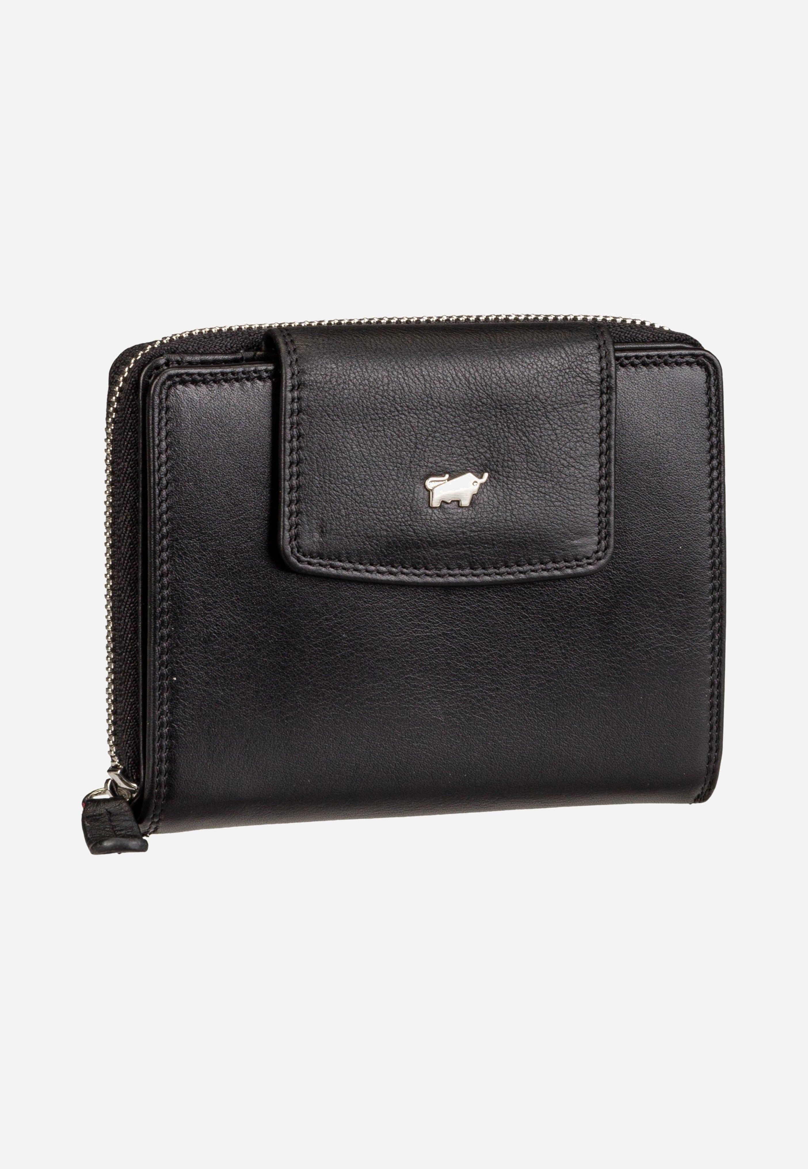 Braun Büffel Golf RFID Zip-Wallet M 12Cs Black Portemonnaie