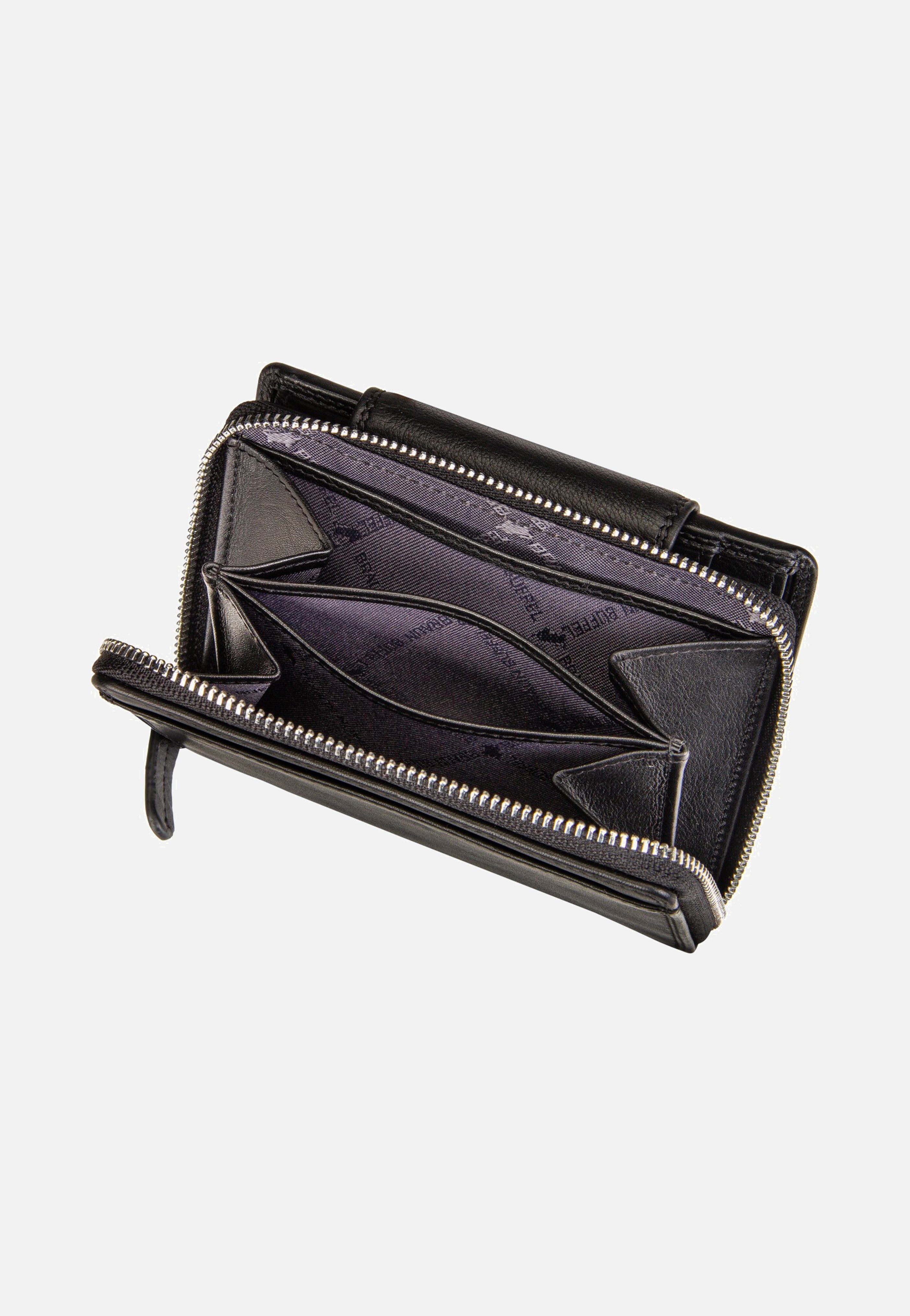 Braun Büffel Golf RFID Zip-Wallet M 12Cs Black Portemonnaie