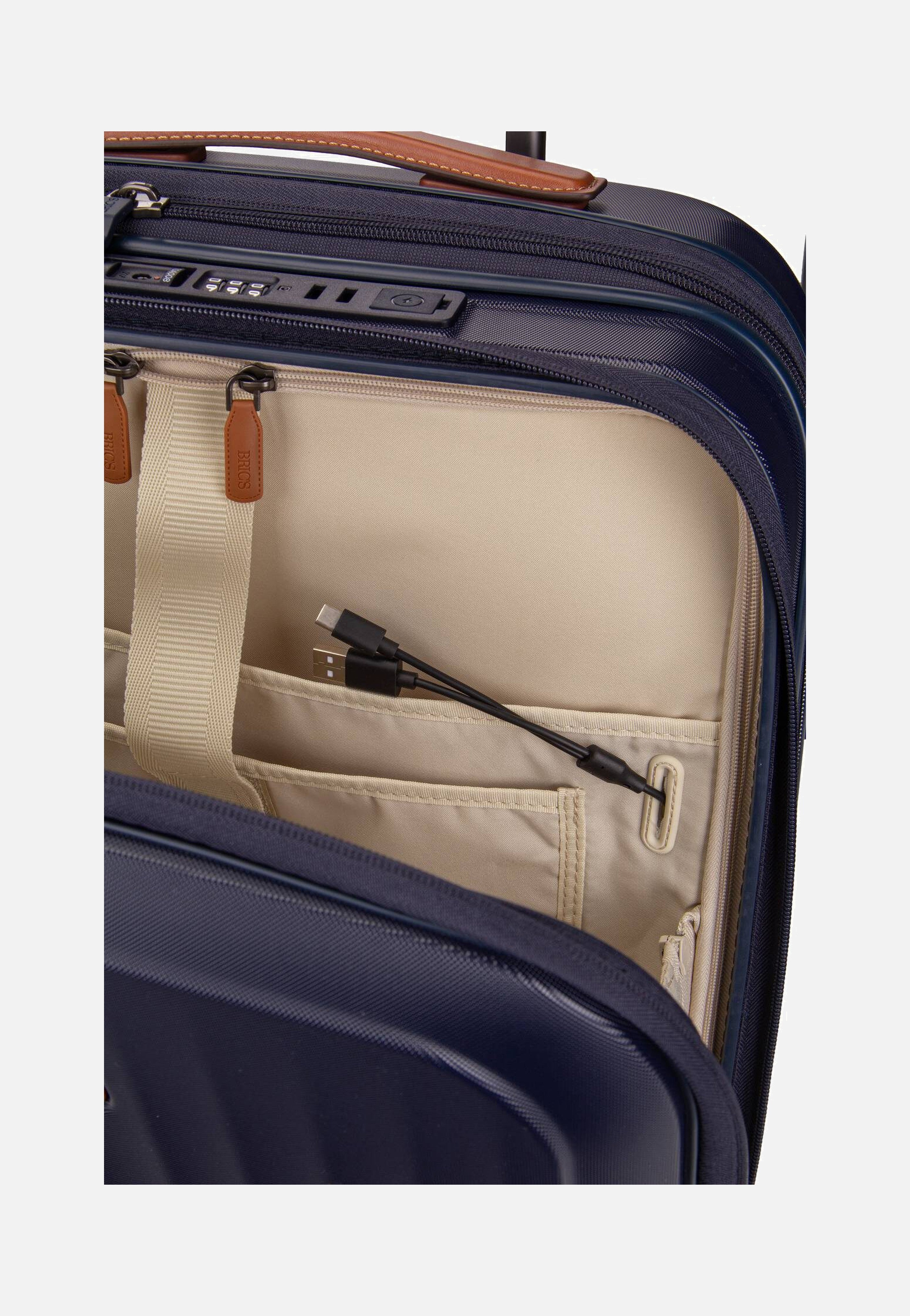 Bric's Taormina Trolley 55 Exp.Vortasche Blau Koffer