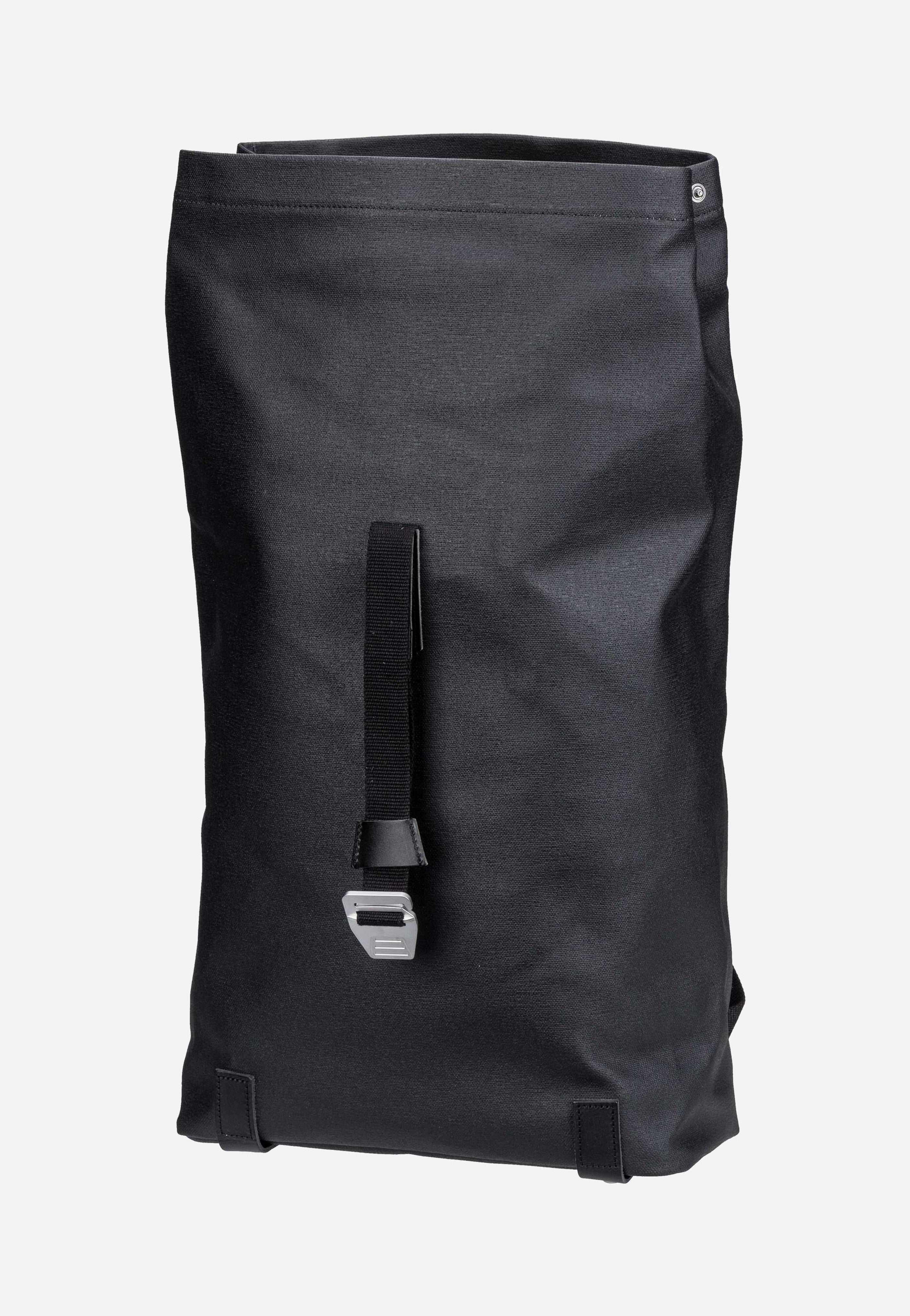 Brooks England Pickwick Cotton Canvas 26 L Black Rolltop Rucksack