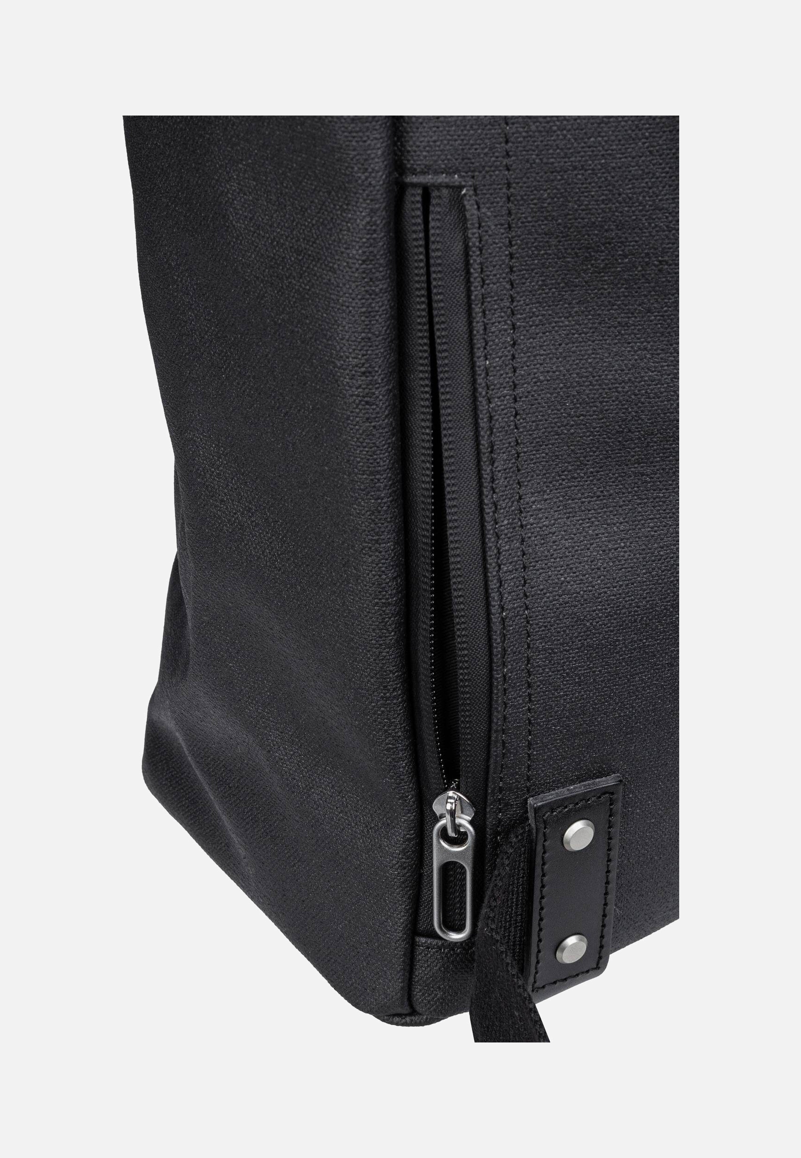 Brooks England Pickwick Cotton Canvas 26 L Black Rolltop Rucksack