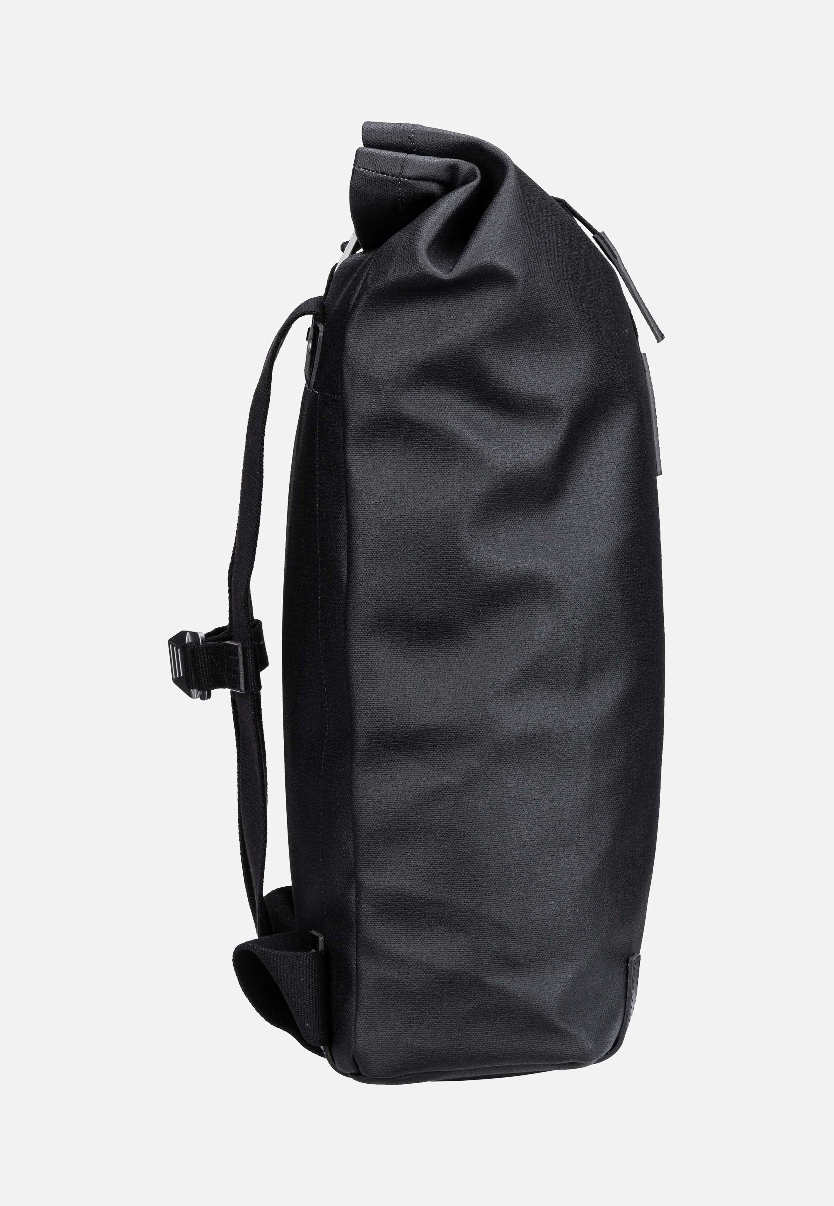 Brooks England Pickwick Cotton Canvas 26 L Black Rolltop Rucksack