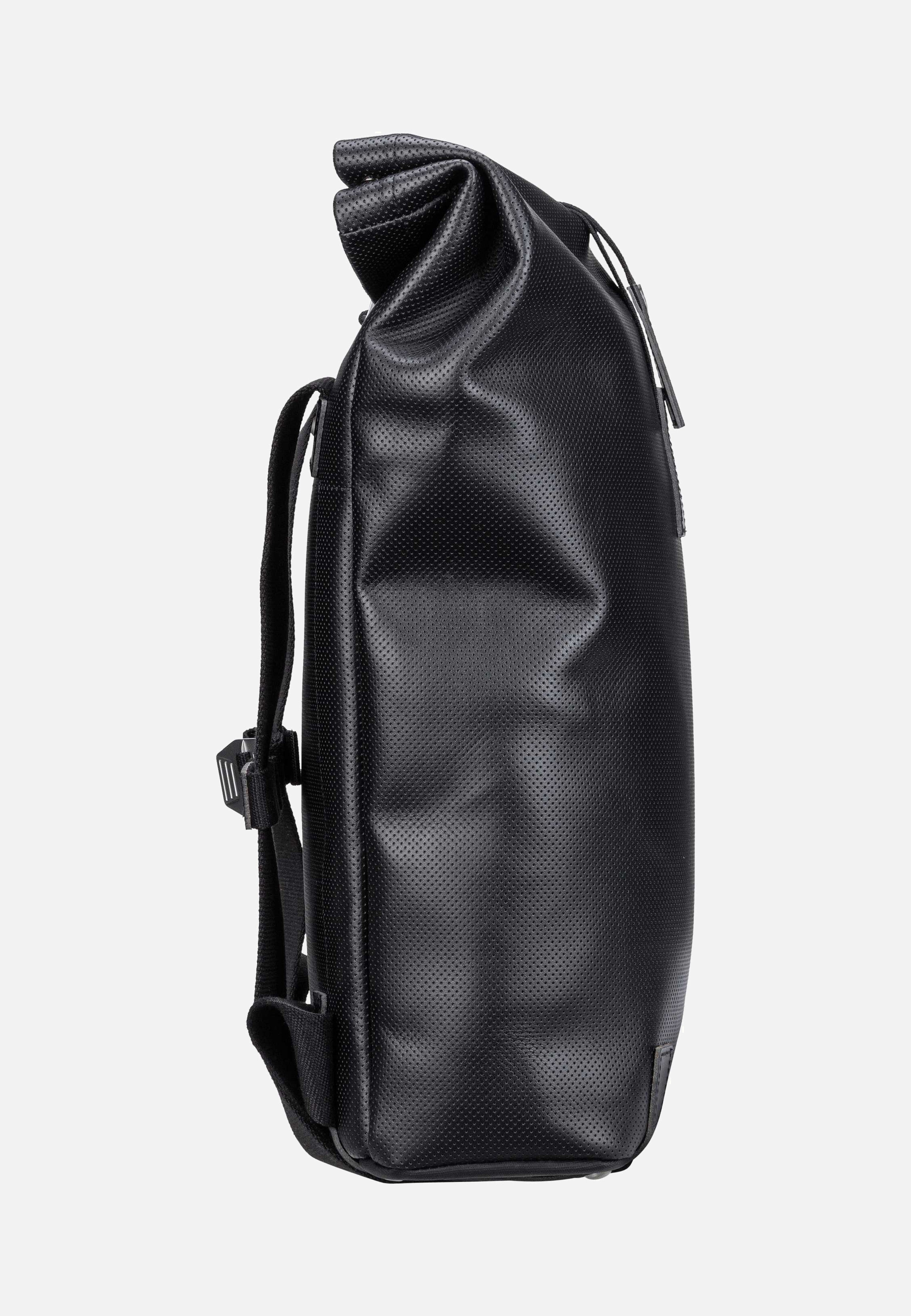 Brooks England Pickwick Reflective Leather 12 L Black Rolltop Rucksack