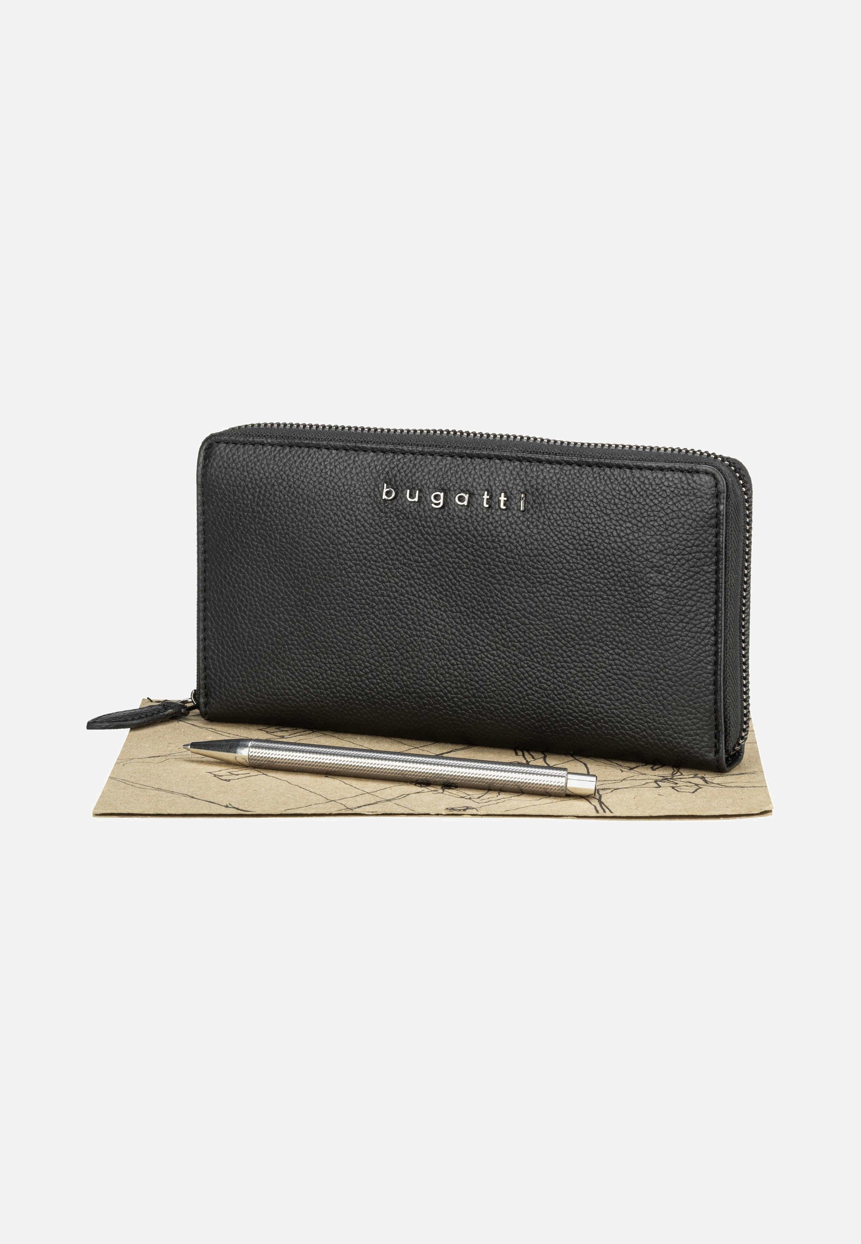 Bugatti Bella Ladies Zip Longpurse Schwarz Portemonnaie