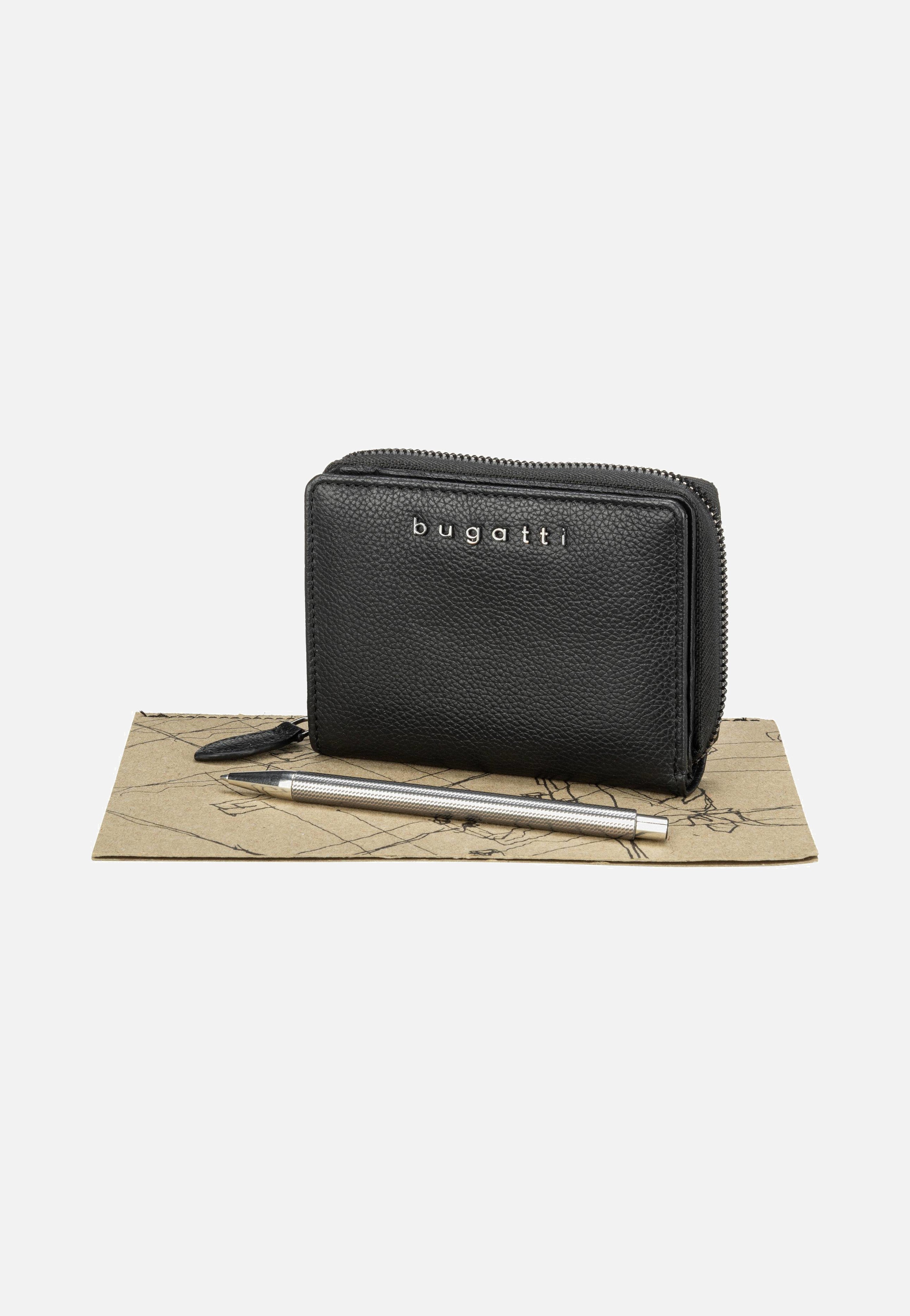 Bugatti Bella Ladies Zip Schwarz Portemonnaie
