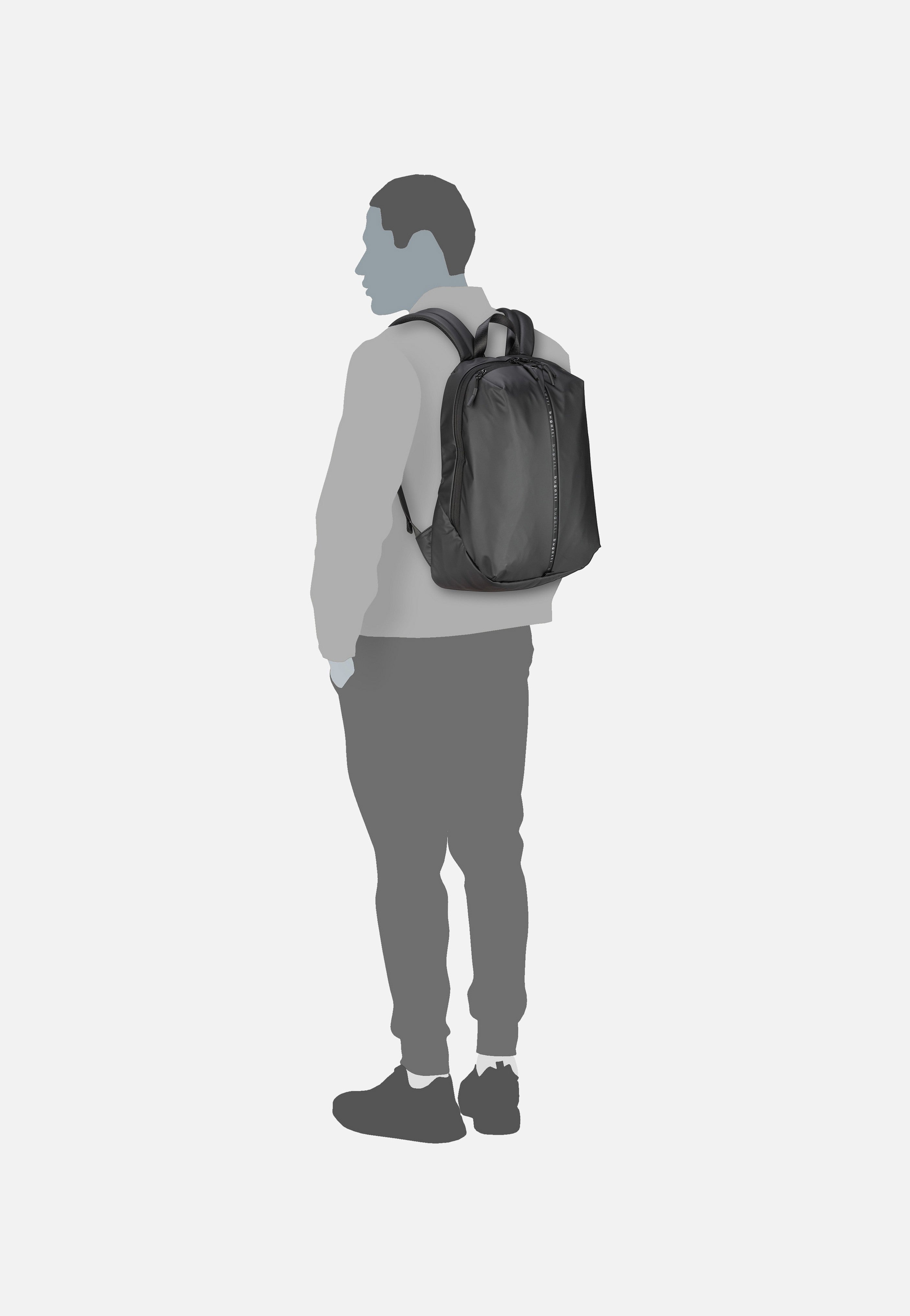 Bugatti Blanc Schwarz Rucksack
