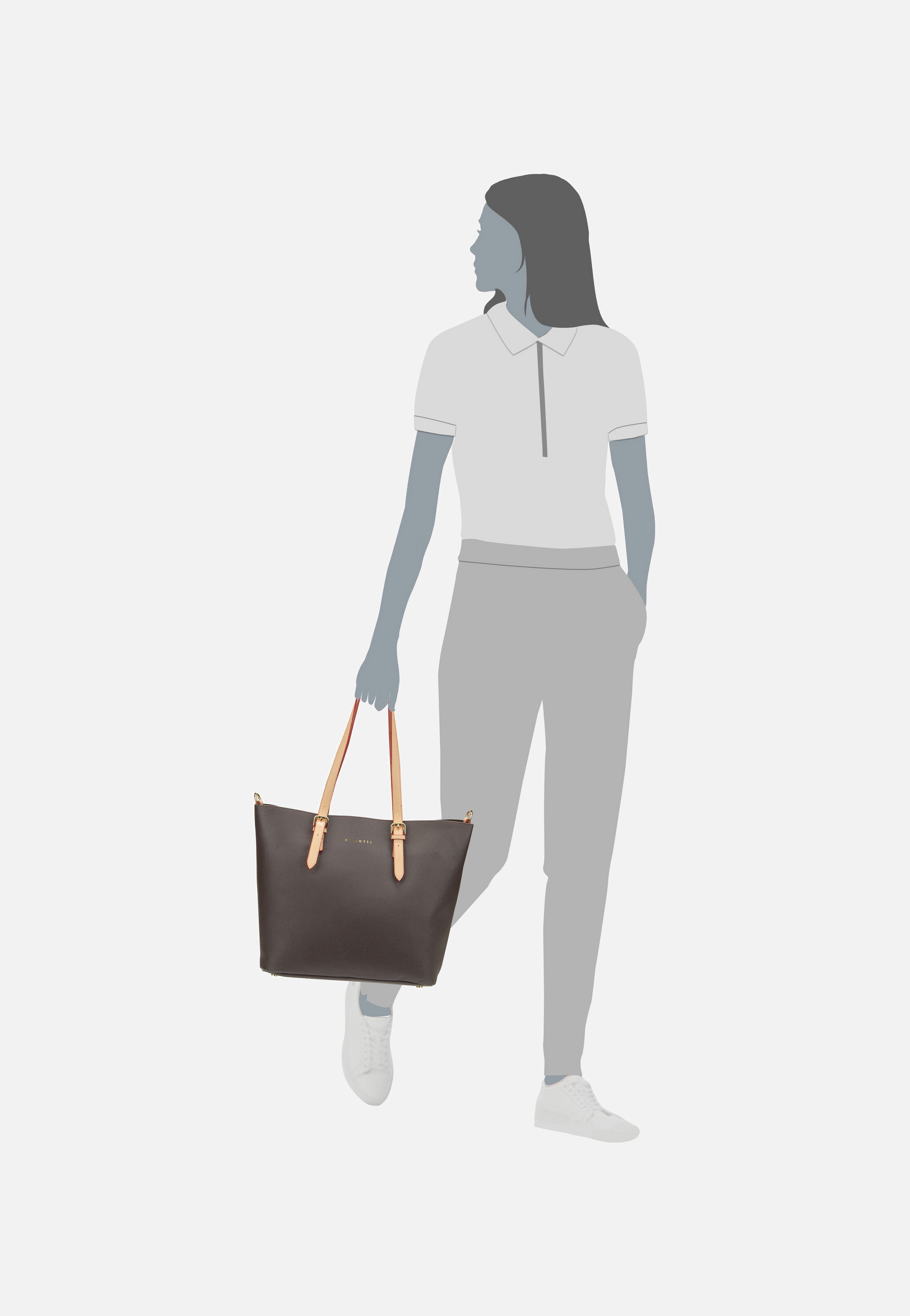 Bugatti Ella L Dunkelbraun Shopper