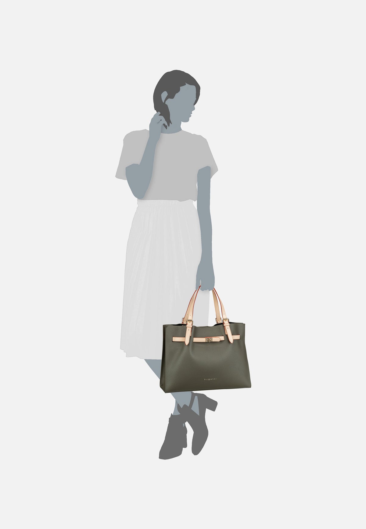 Bugatti Ella L Olive Tote Bag