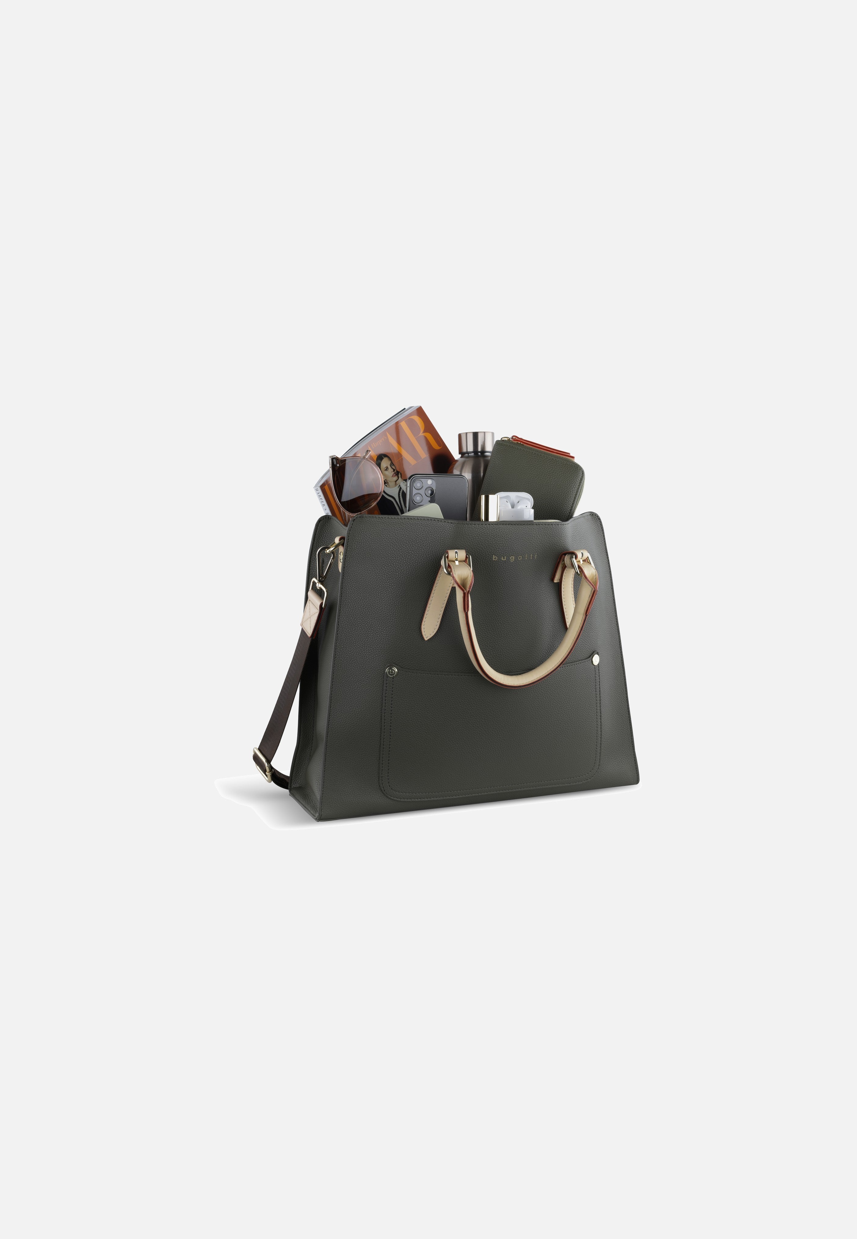 Bugatti Ella Top Handle L Olive Tote Bag