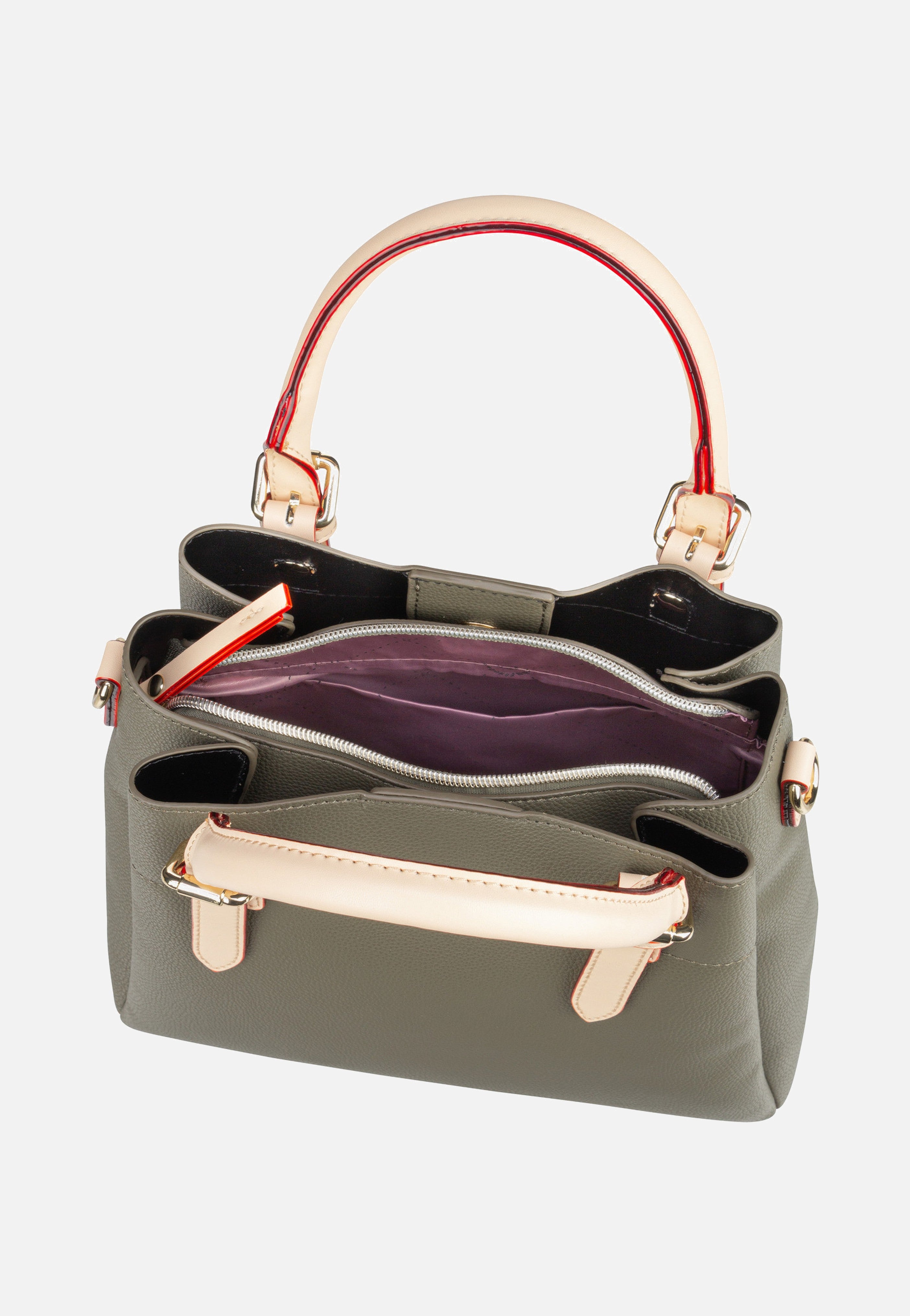 Bugatti Ella Top Handle M Olive Handle Bag