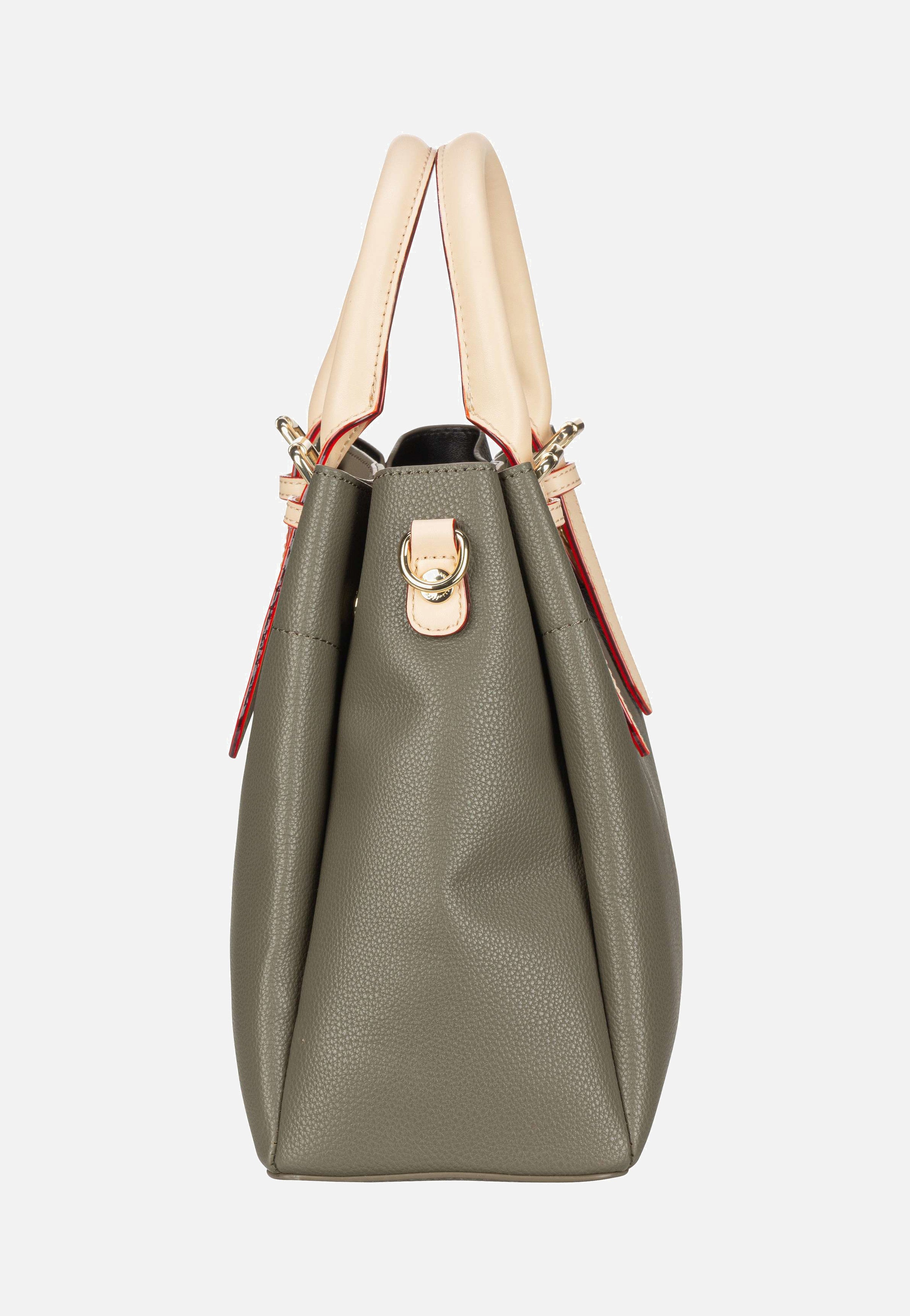 Bugatti Ella Top Handle M Olive Handle Bag