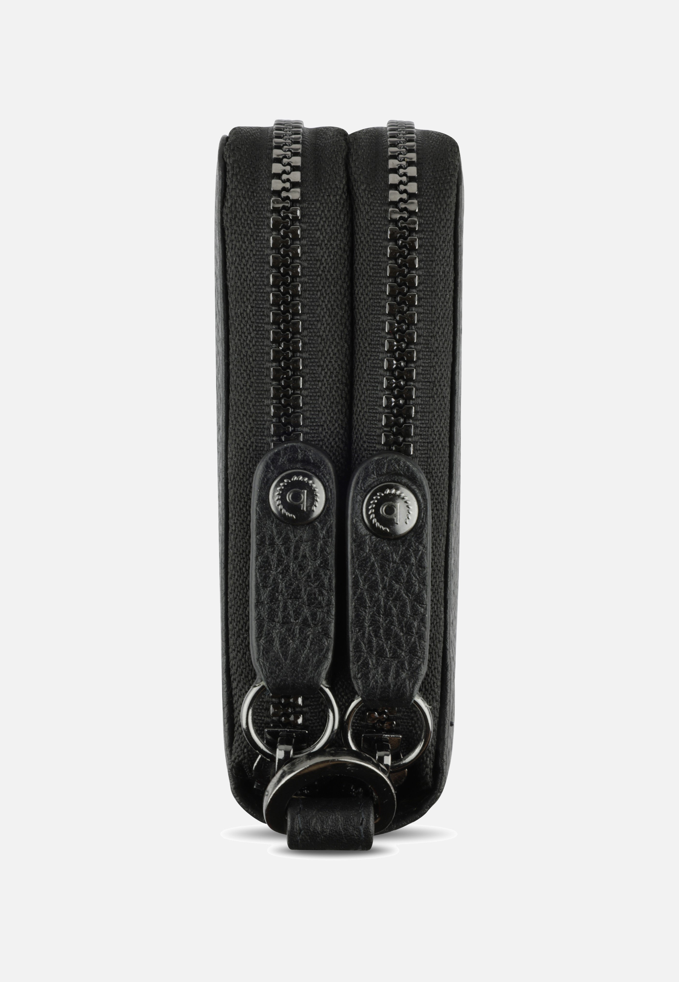 Bugatti Elsa Ladies Double Zip Schwarz Portemonnaie