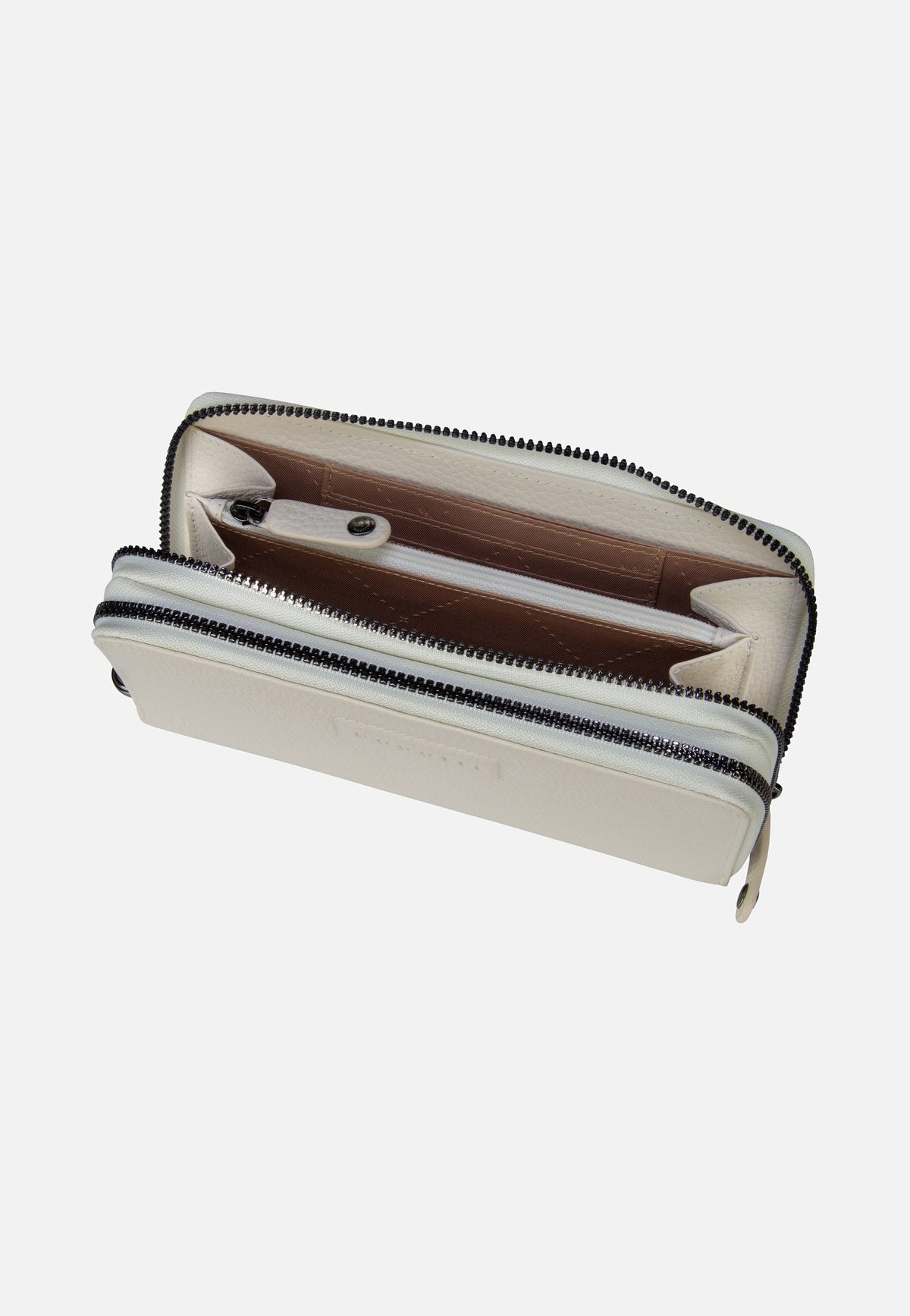 Bugatti Elsa Ladies Double Zip Weiß Portemonnaie
