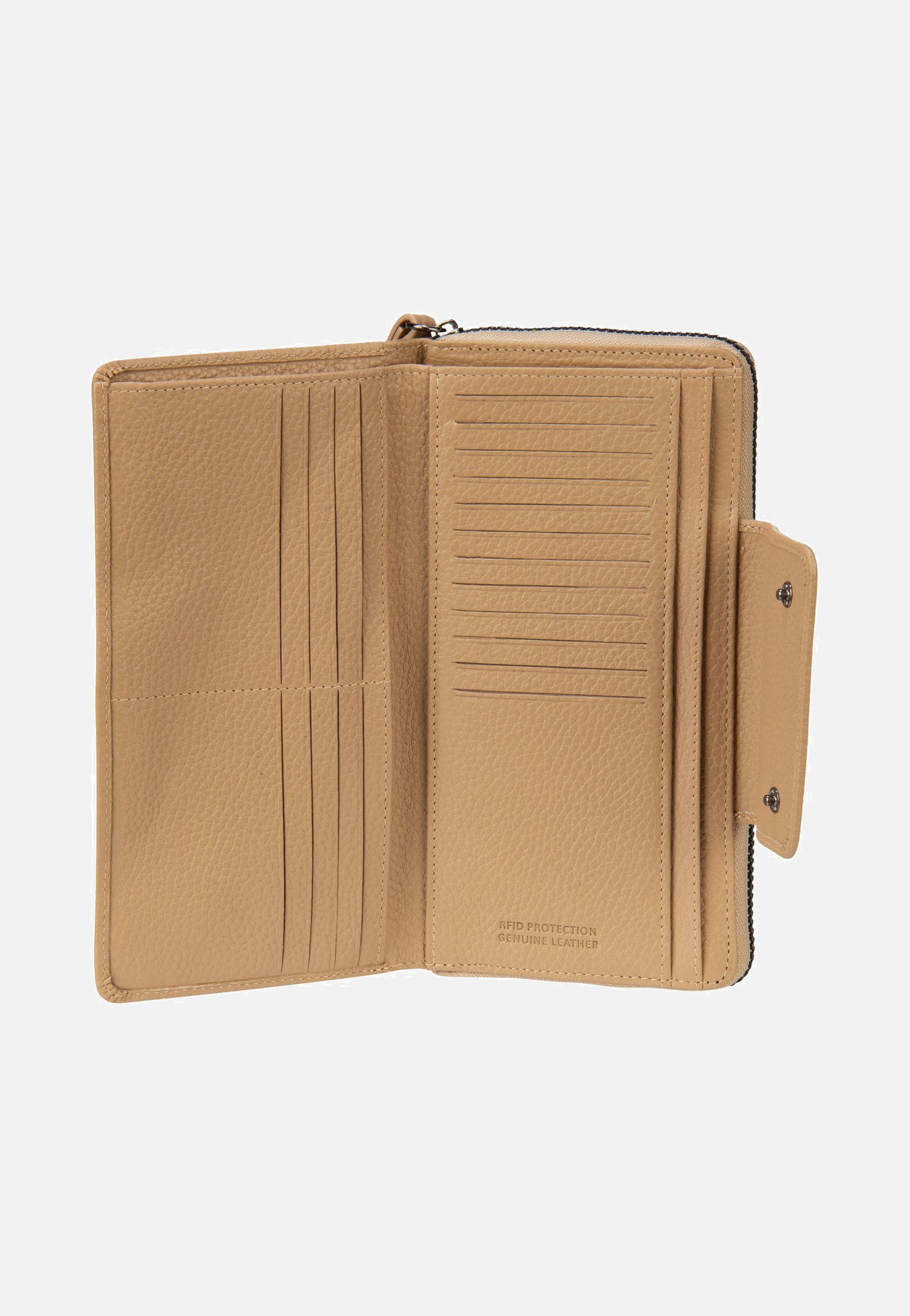 Bugatti Elsa Ladies Zip Large Sand Portemonnaie