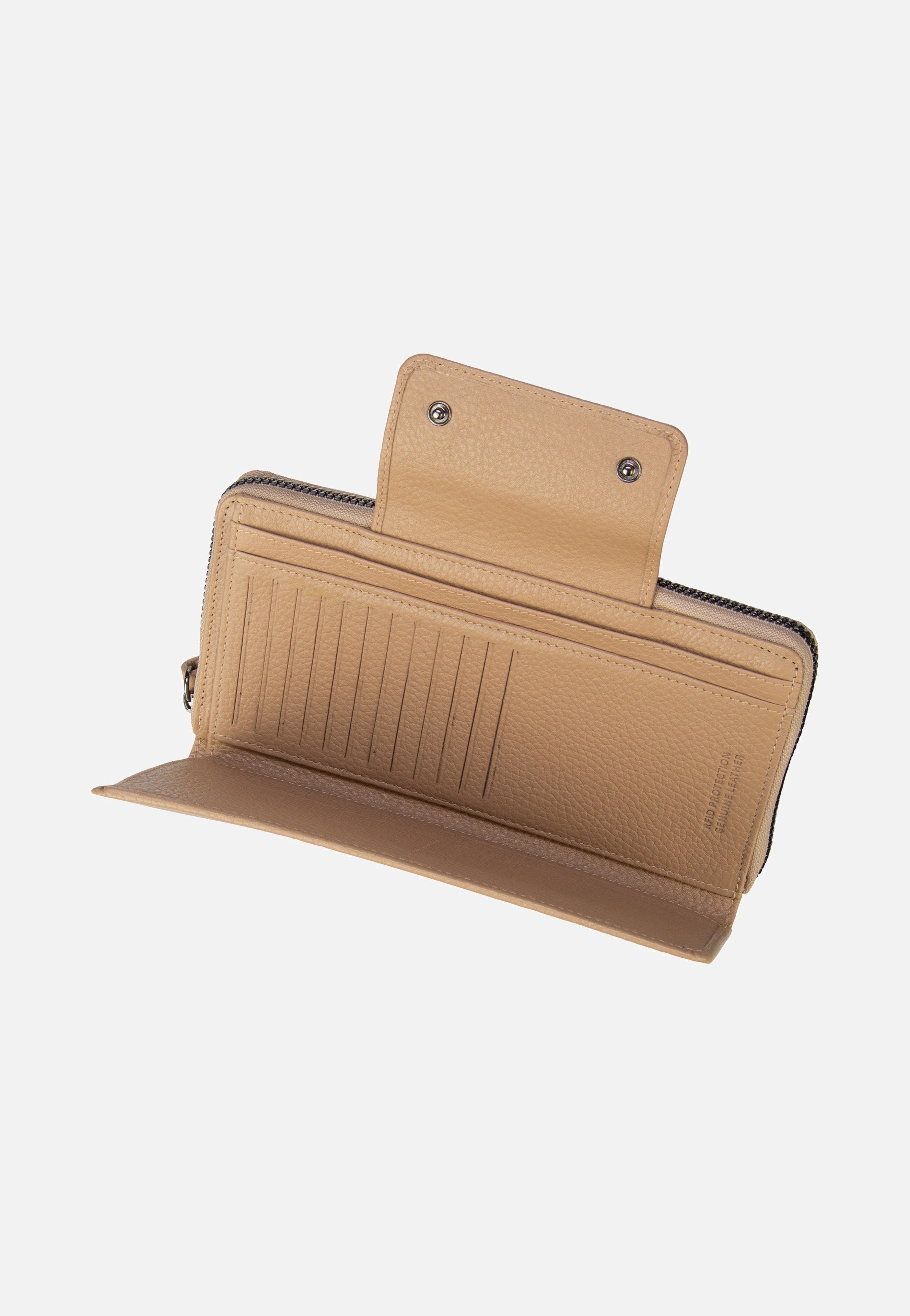Bugatti Elsa Ladies Zip Large Sand Portemonnaie