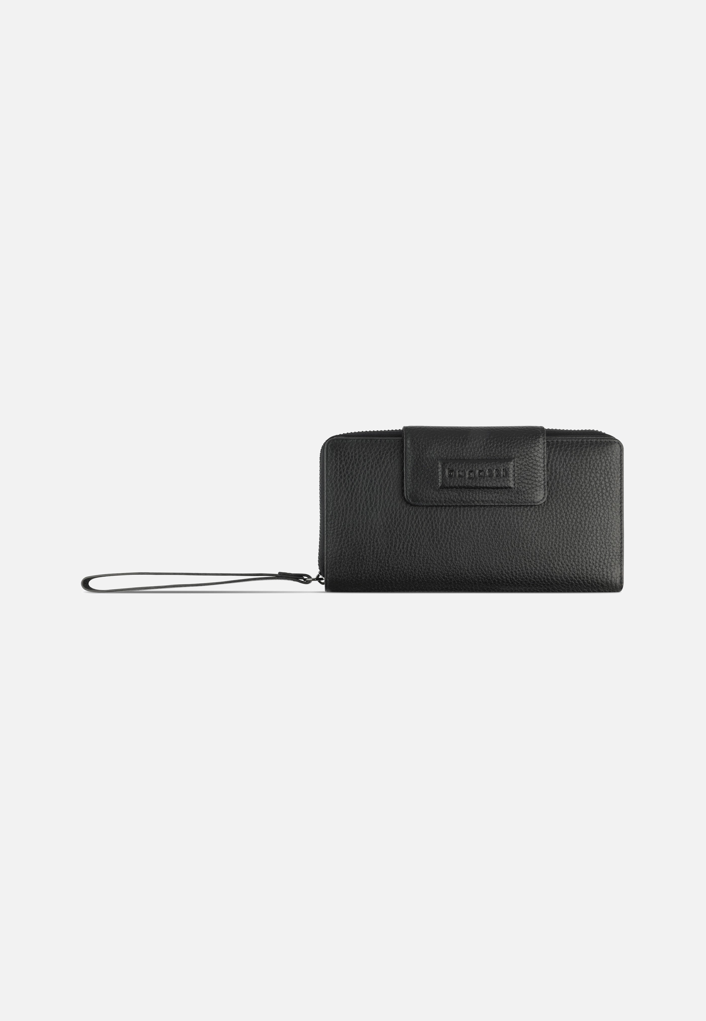Bugatti Elsa Ladies Zip Large Schwarz Portemonnaie