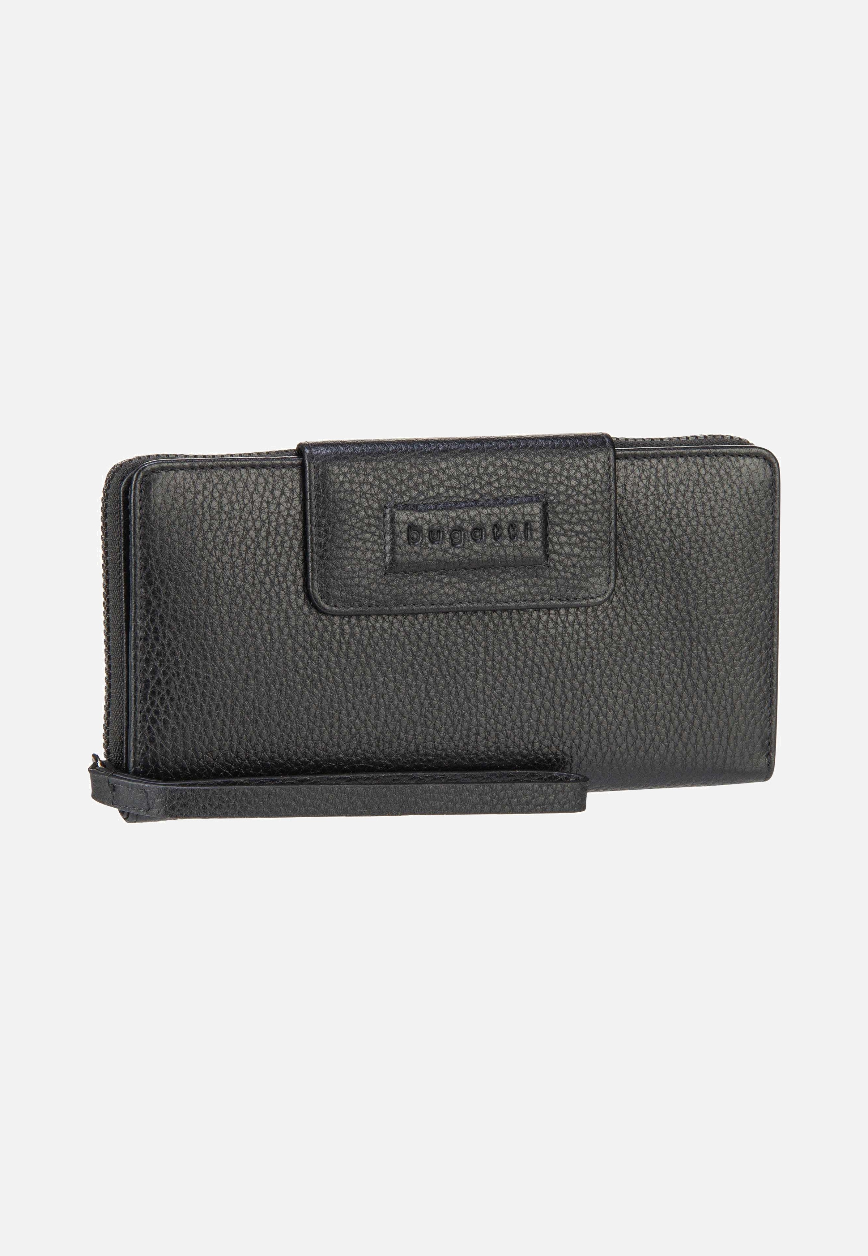 Bugatti Elsa Ladies Zip Large Schwarz Portemonnaie