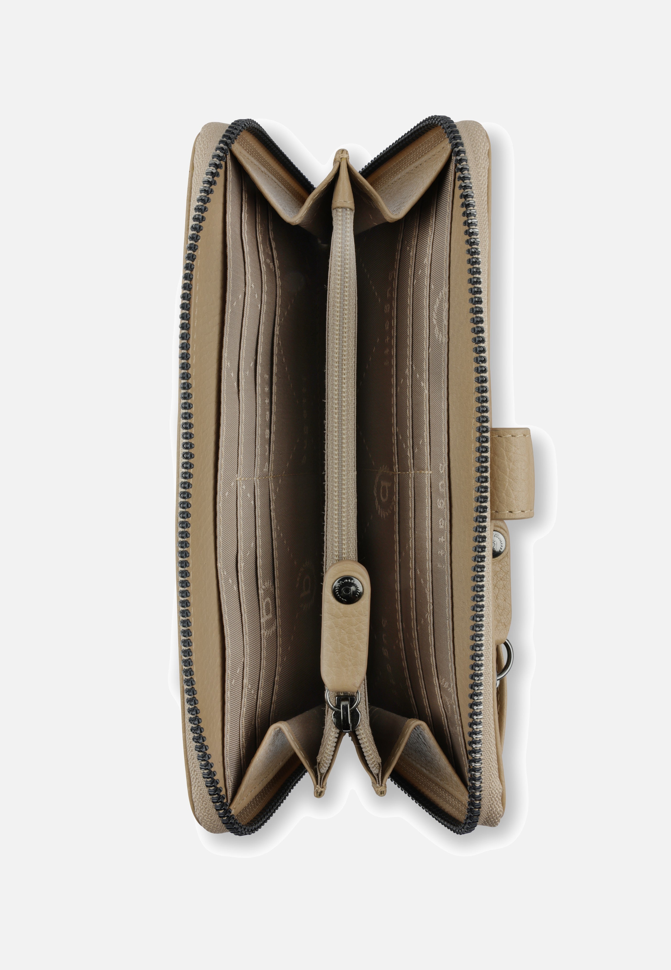 Bugatti Elsa Long Ladies Zip Key Sand Portemonnaie
