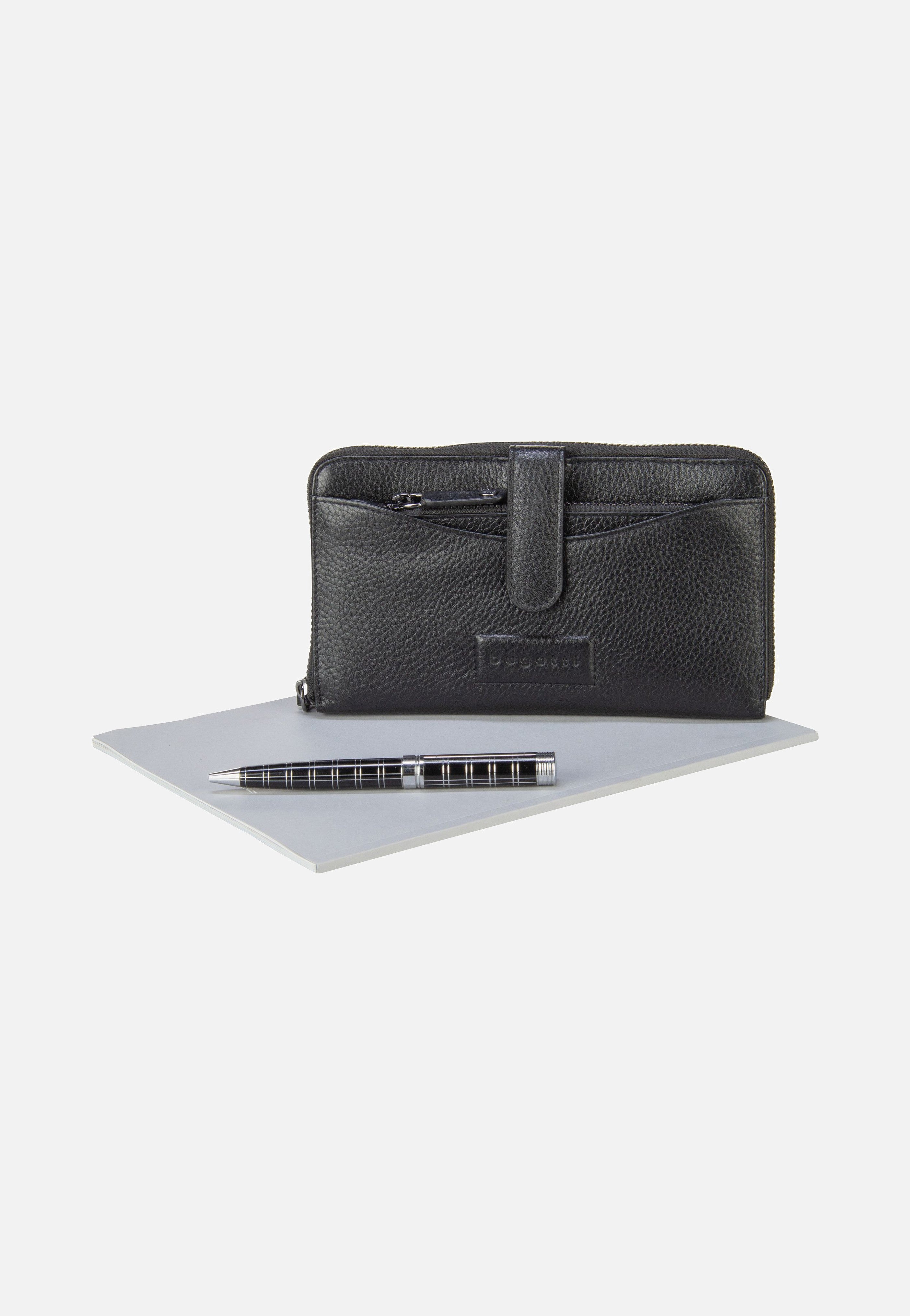 Bugatti Elsa Long Ladies Zip Key Schwarz Portemonnaie