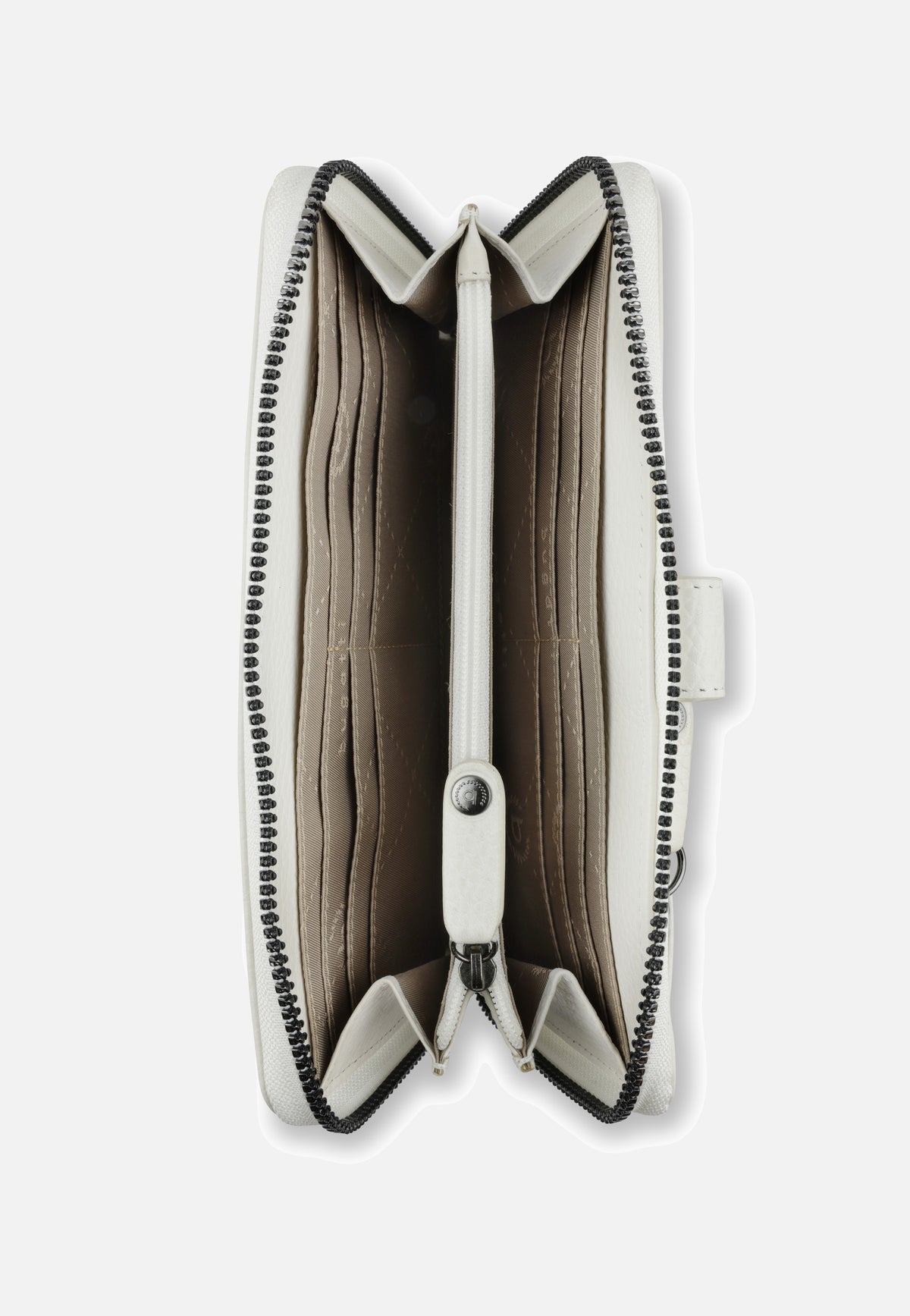 Bugatti Elsa Long Ladies Zip Key Weiß Portemonnaie