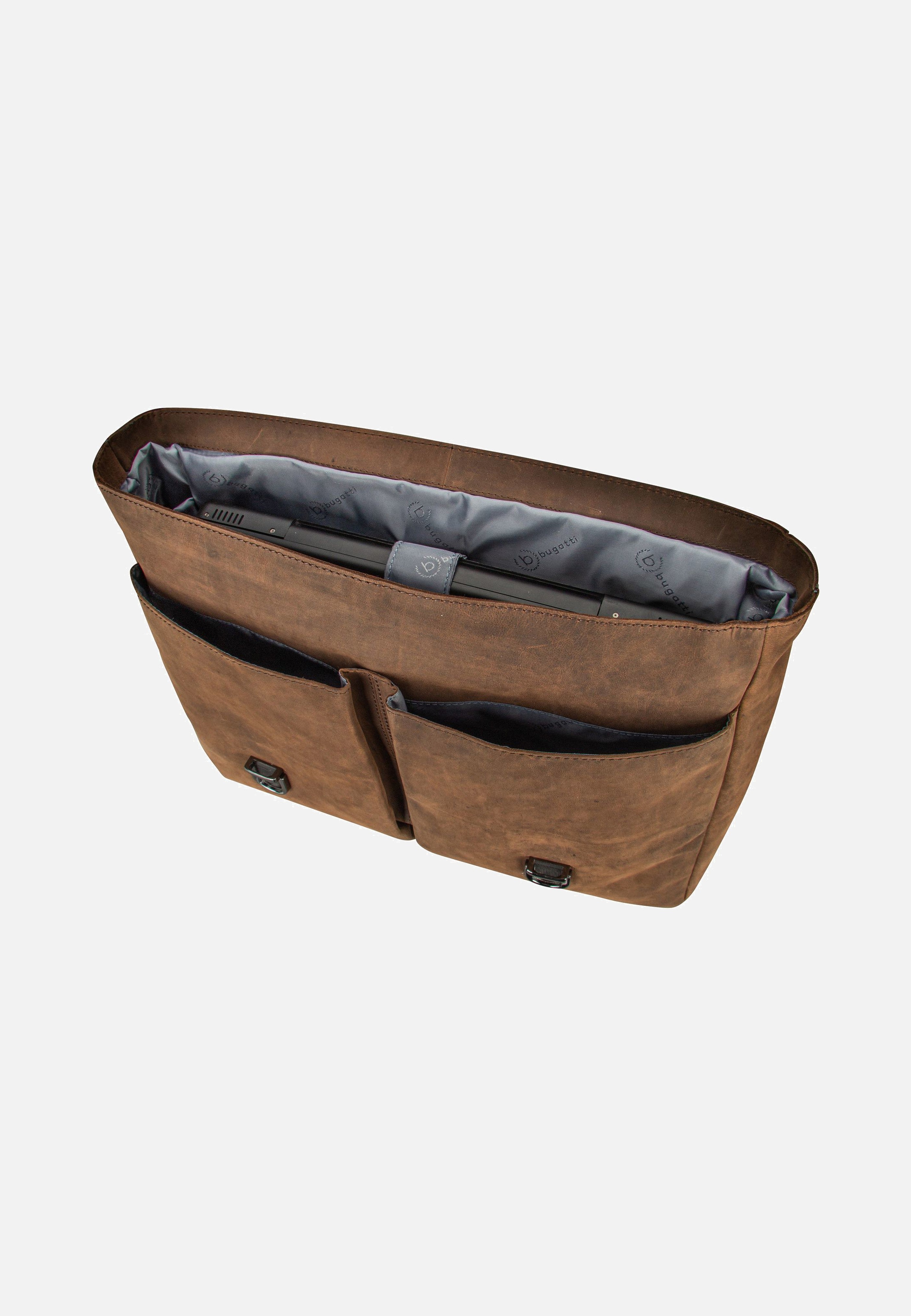 Bugatti Luca With Flap Braun Aktentasche