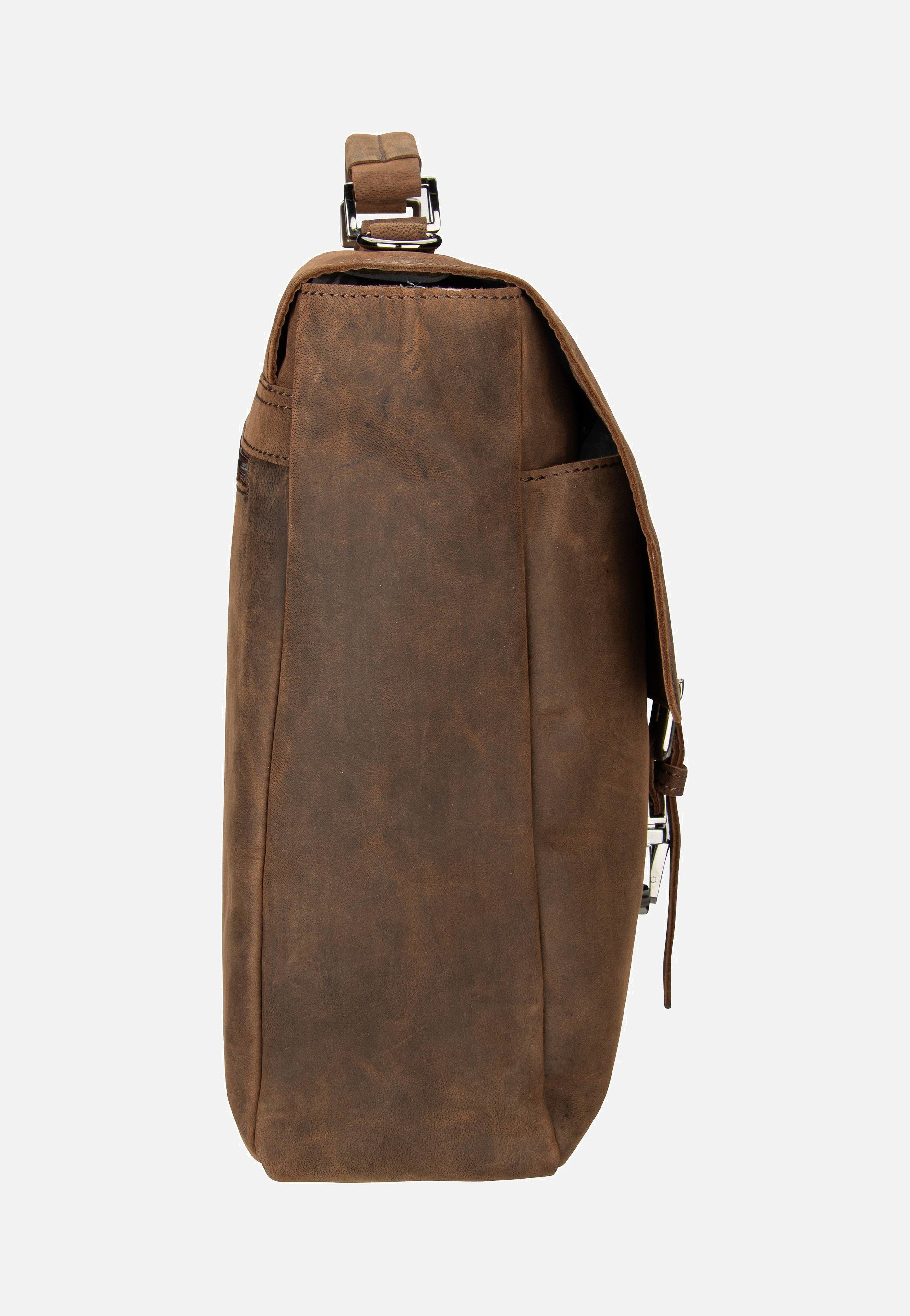 Bugatti Luca With Flap Braun Aktentasche