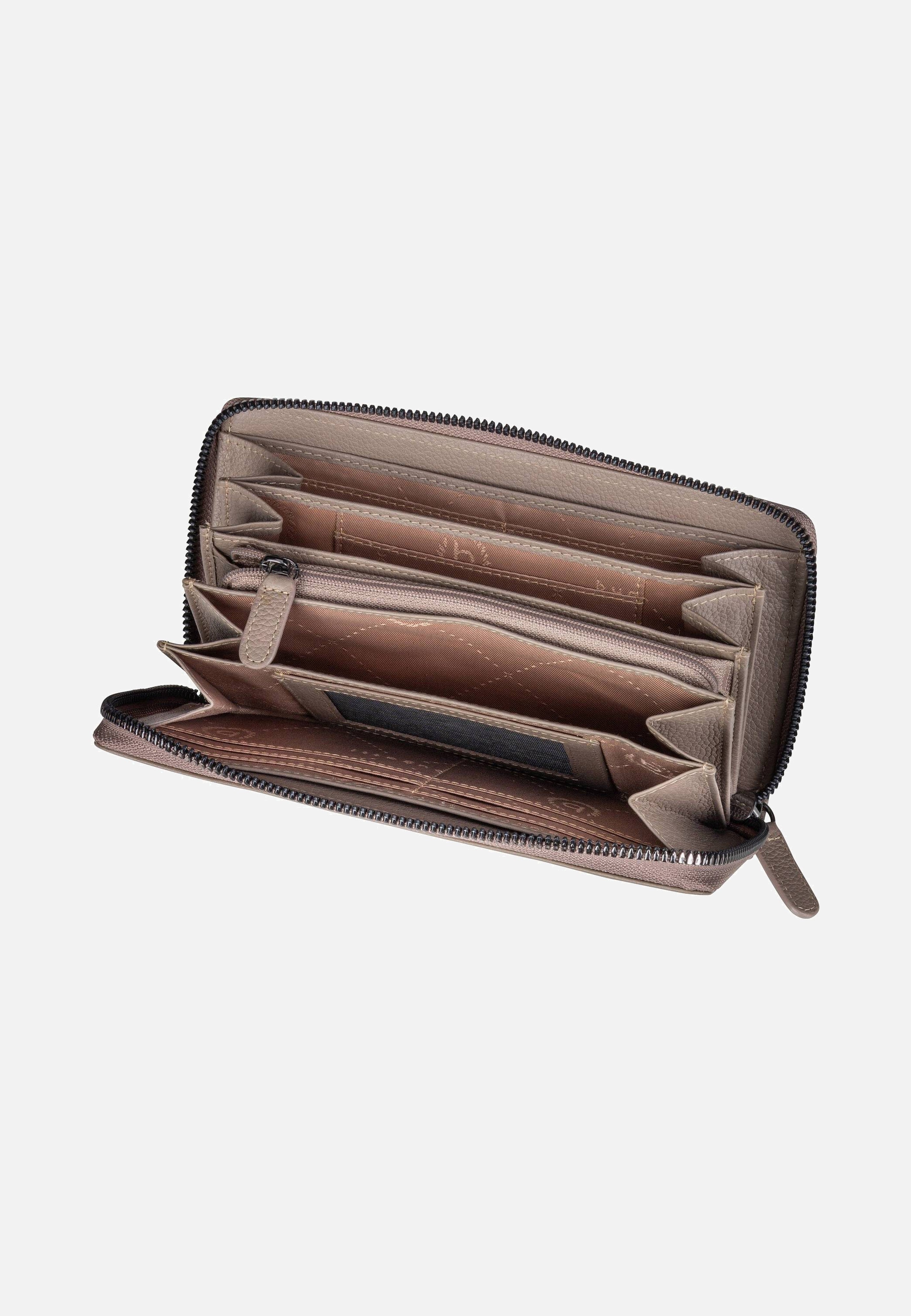 Bugatti Mira Long Zip 1012 Taupe Portemonnaie