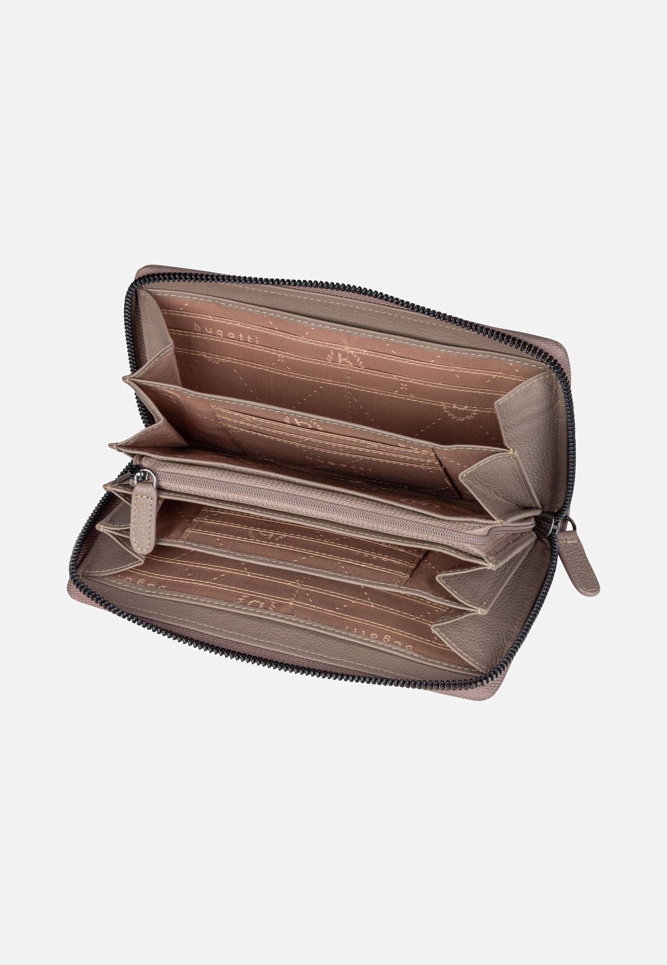 Bugatti Mira Long Zip 1012 Taupe Portemonnaie