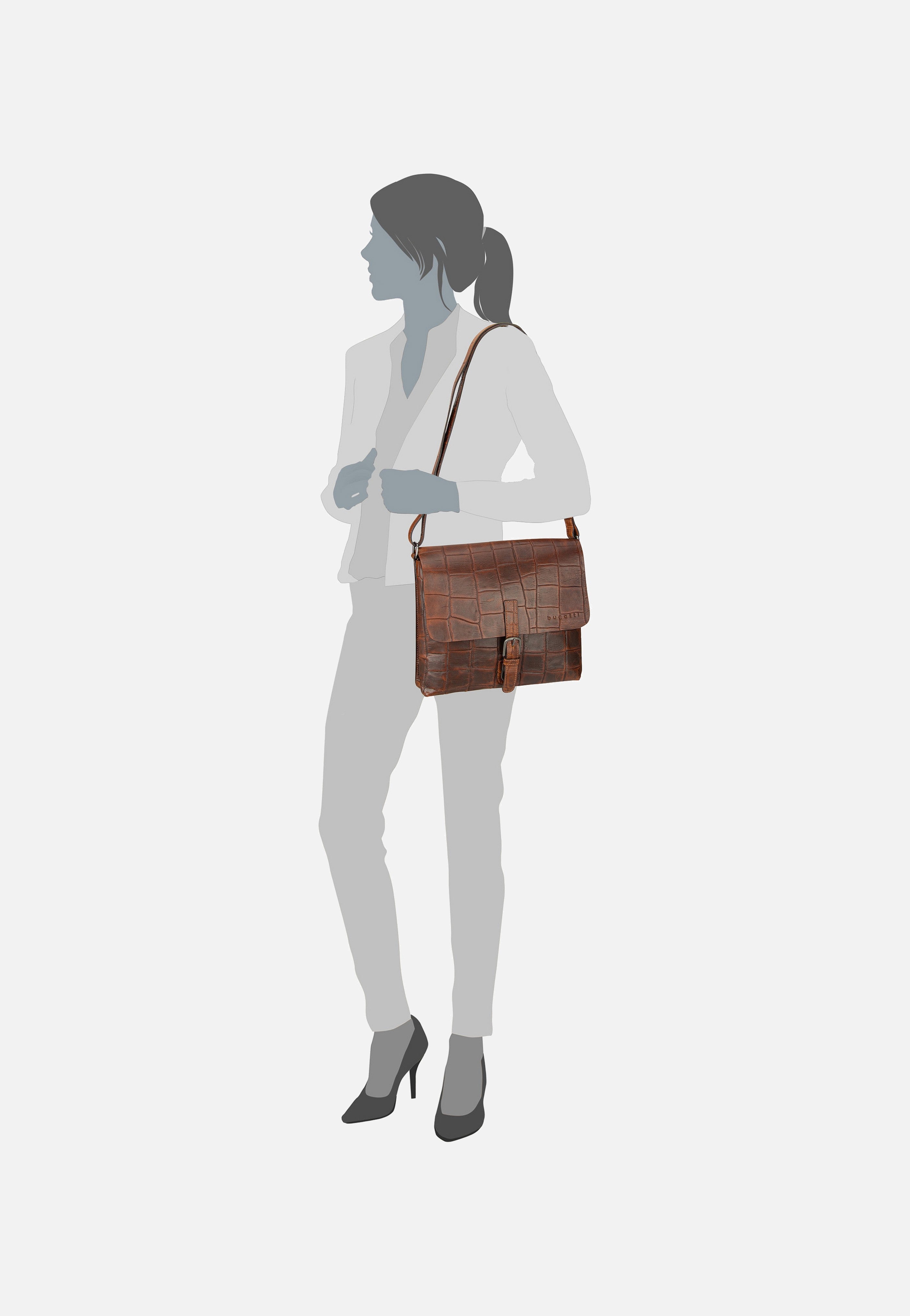 Bugatti Nevio Cognac Messenger Bag
