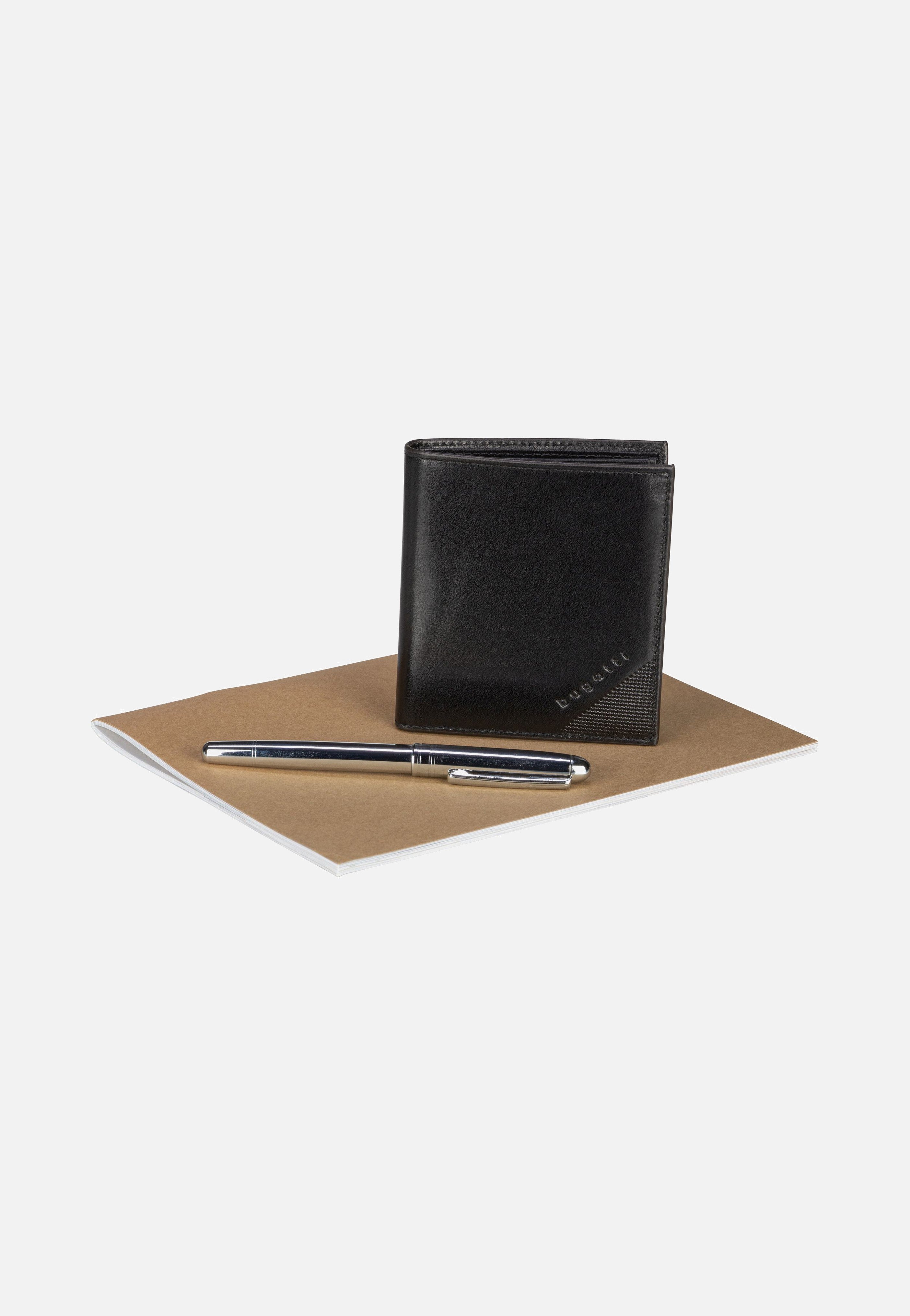 Bugatti Nobile Vertical Small with Flap Schwarz Portemonnaie
