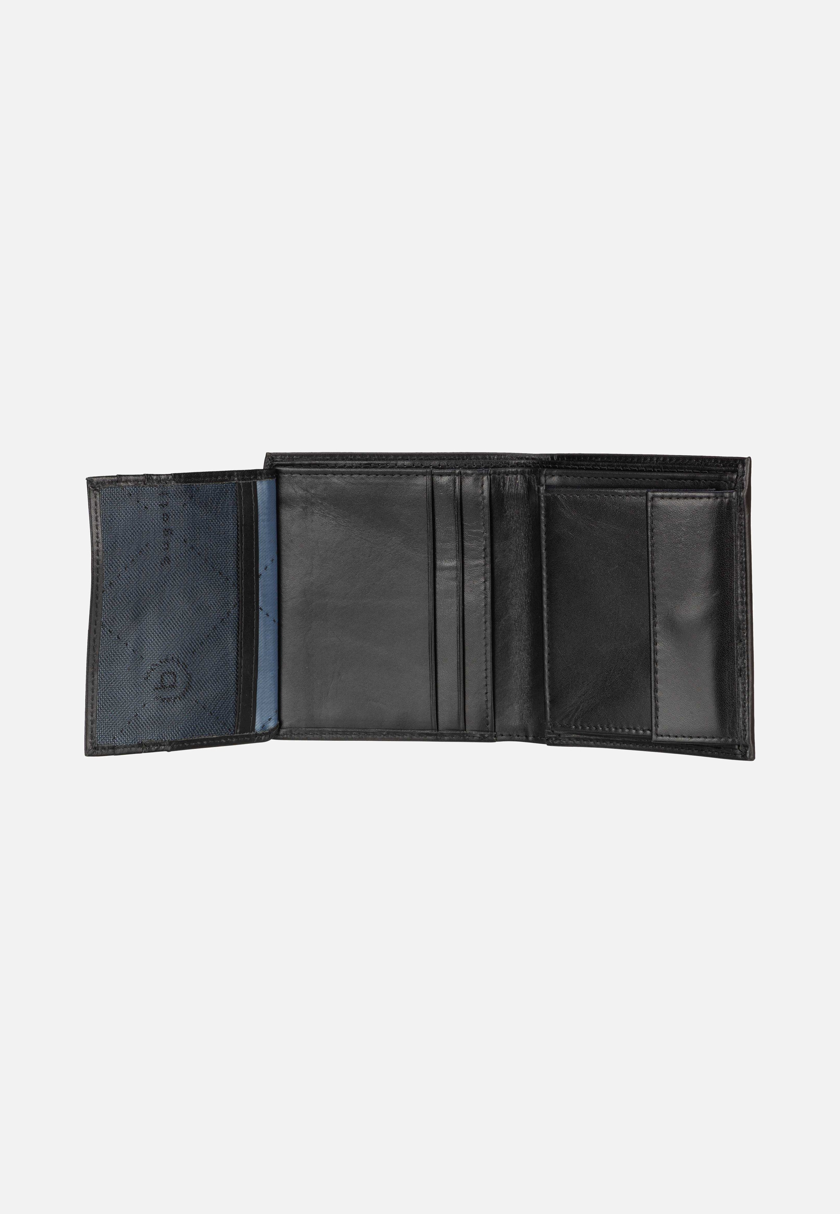 Bugatti Nobile Vertical Small with Flap Schwarz Portemonnaie