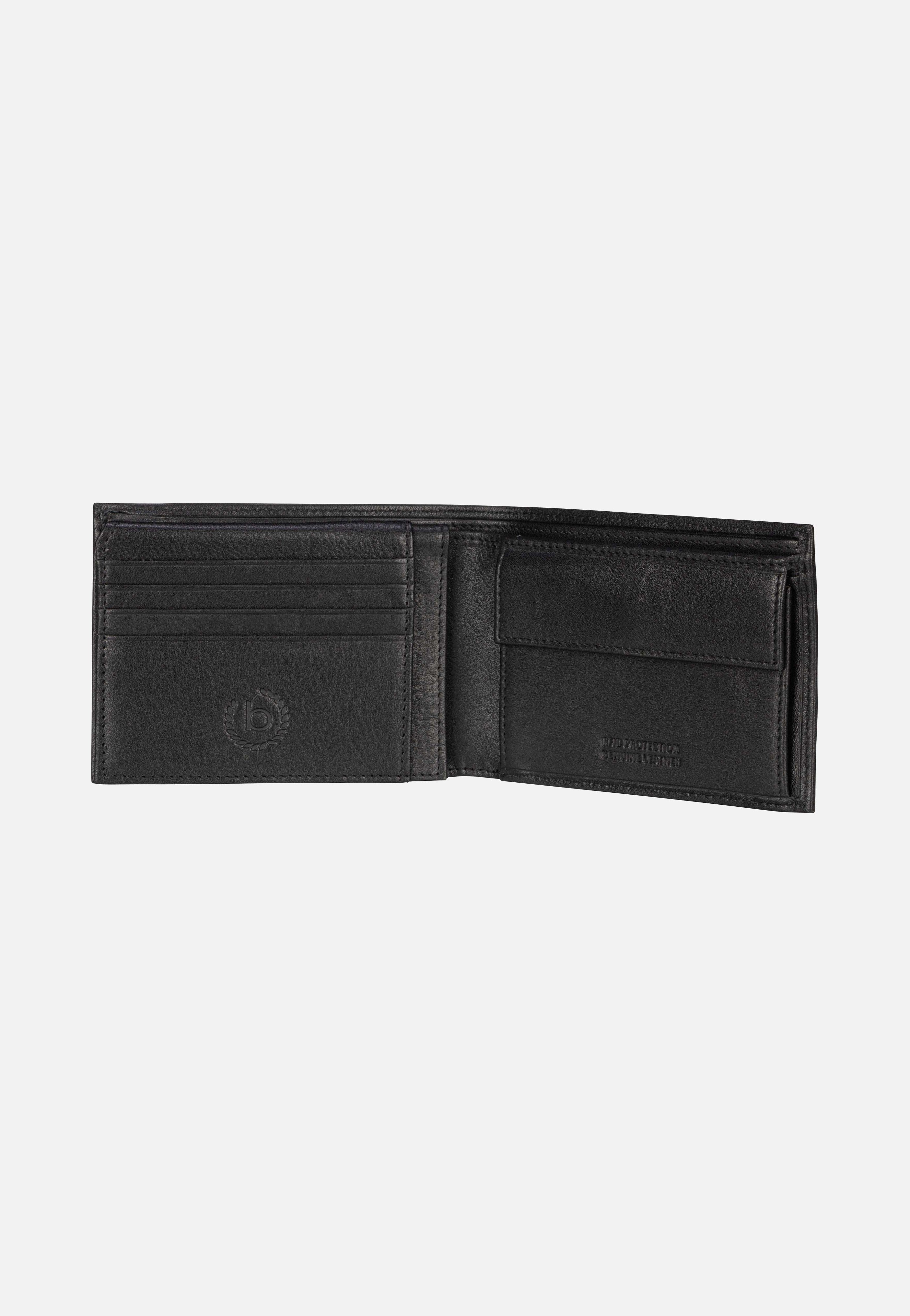 Bugatti Nome Horizontal with Flap II Schwarz Portemonnaie