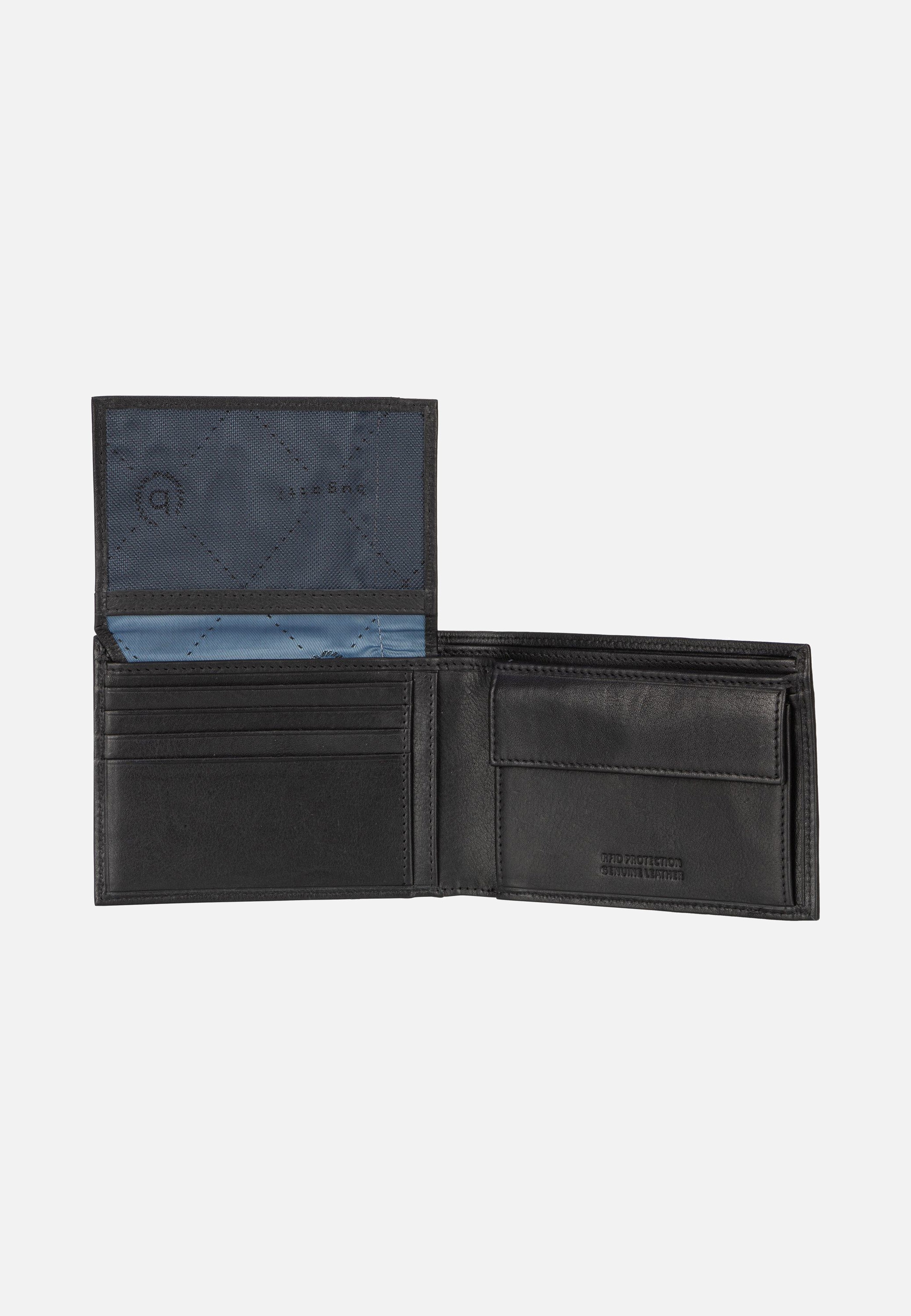 Bugatti Nome Horizontal with Flap II Schwarz Portemonnaie