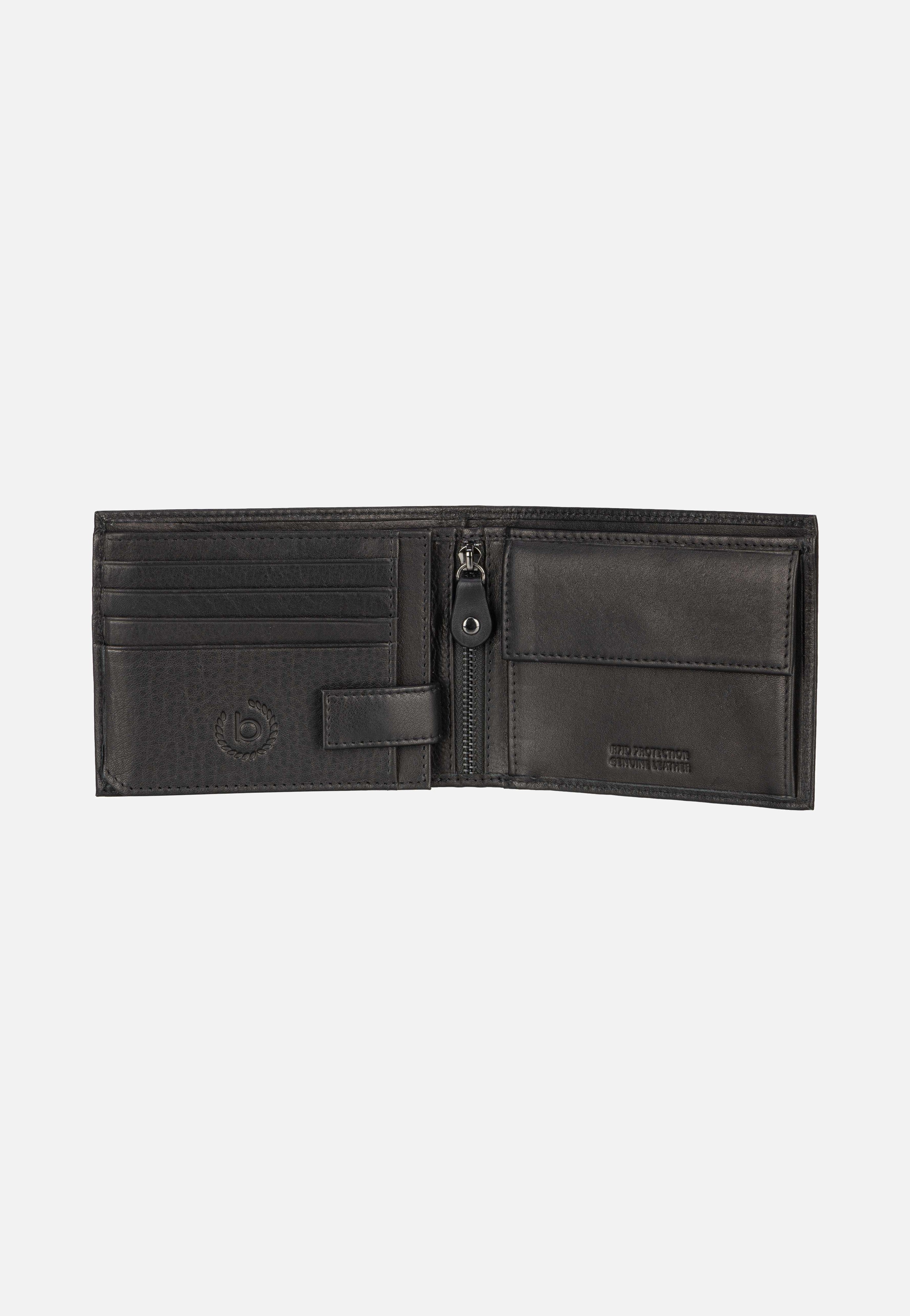 Bugatti Nome Horizontal with Flap III Schwarz Portemonnaie