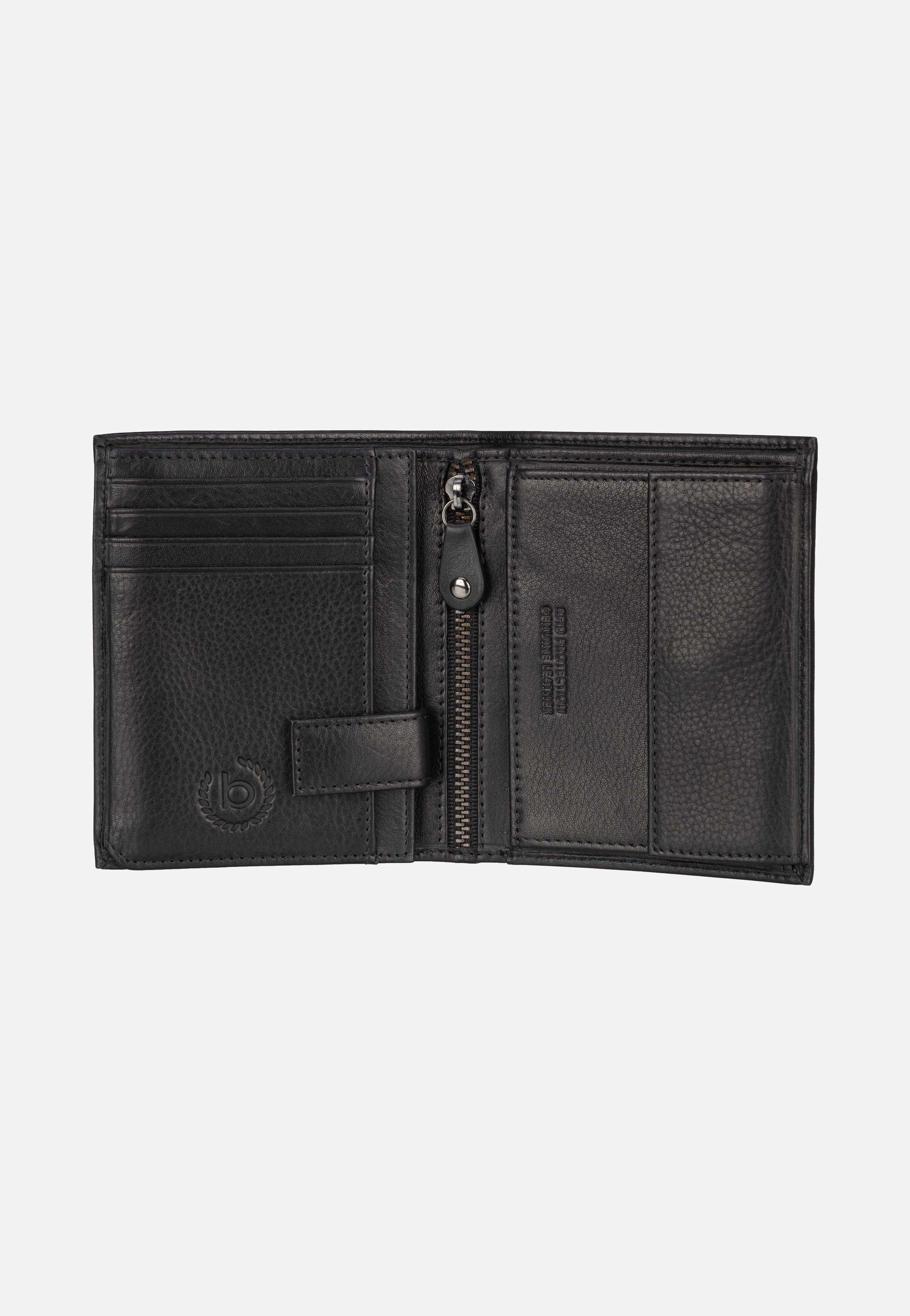 Bugatti Nome Vertical with Flap II Schwarz Portemonnaie