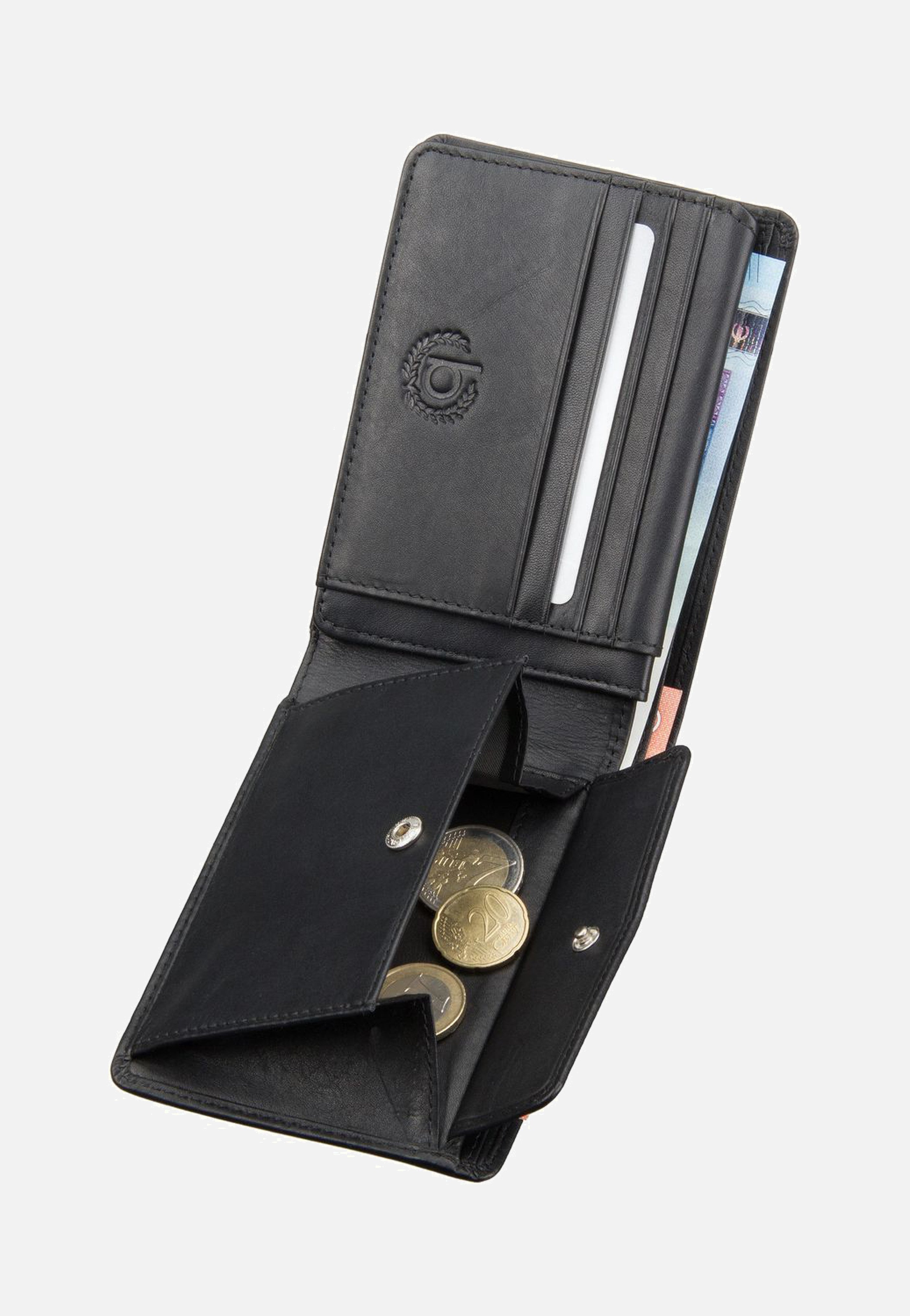 Bugatti Primo Coin 8 Schwarz Portemonnaie